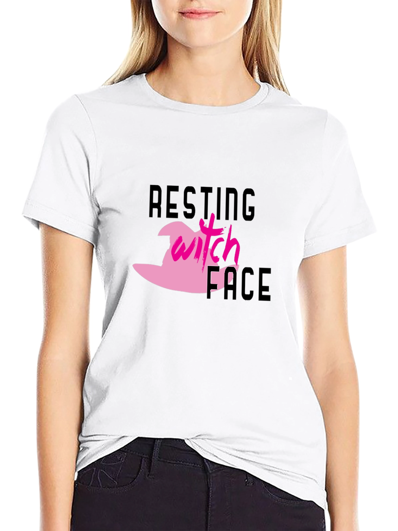 Resting Witch Face Graphic T-Shirt