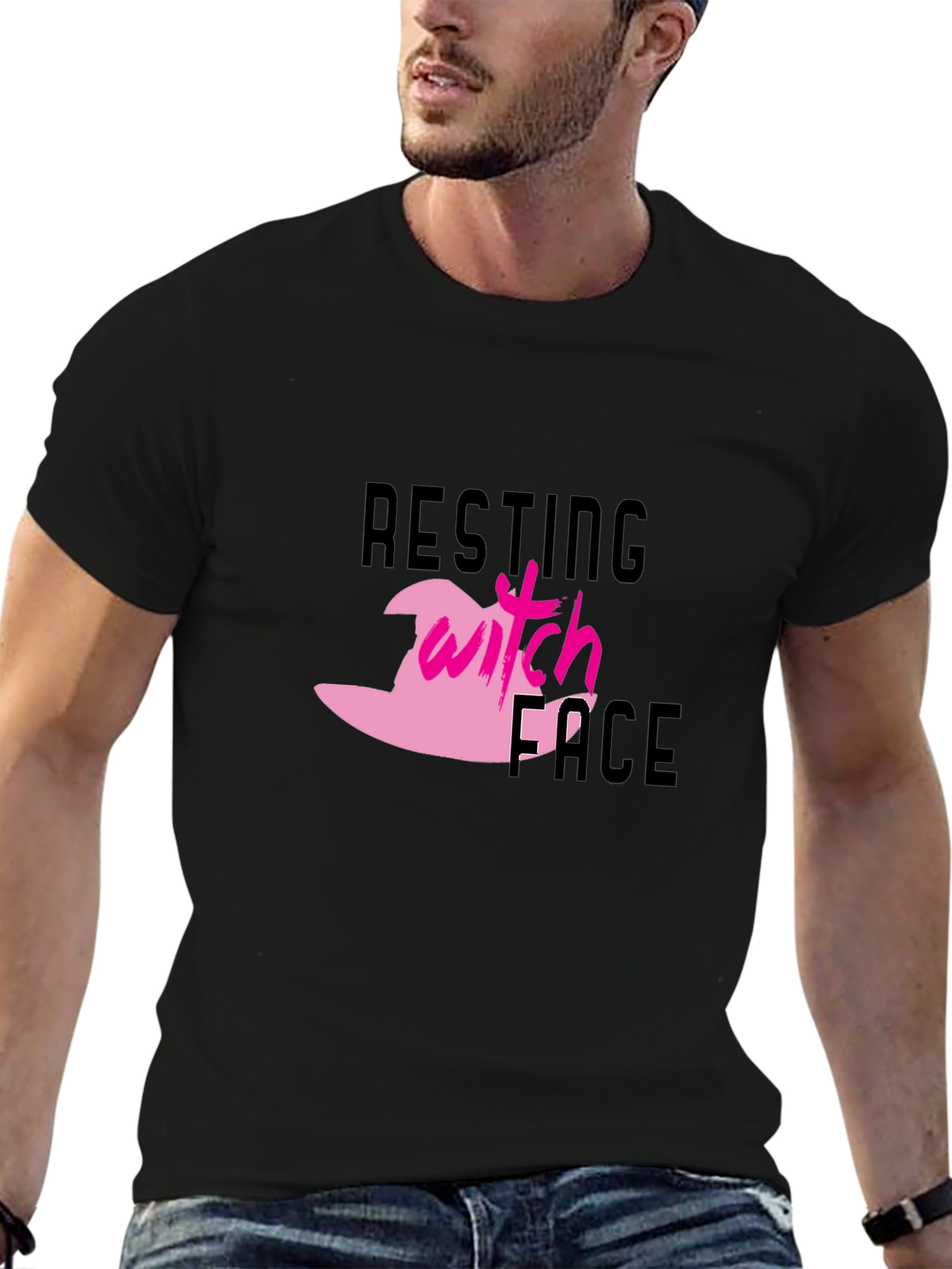 Resting Witch Face Graphic T-Shirt