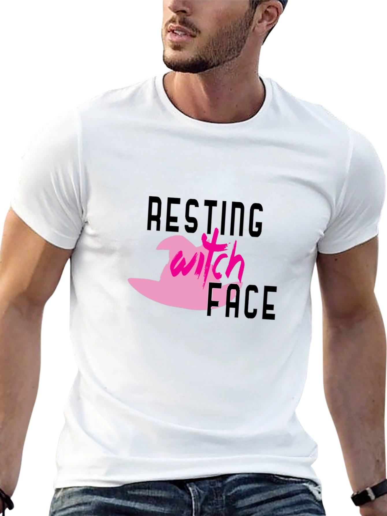 Resting Witch Face Graphic T-Shirt