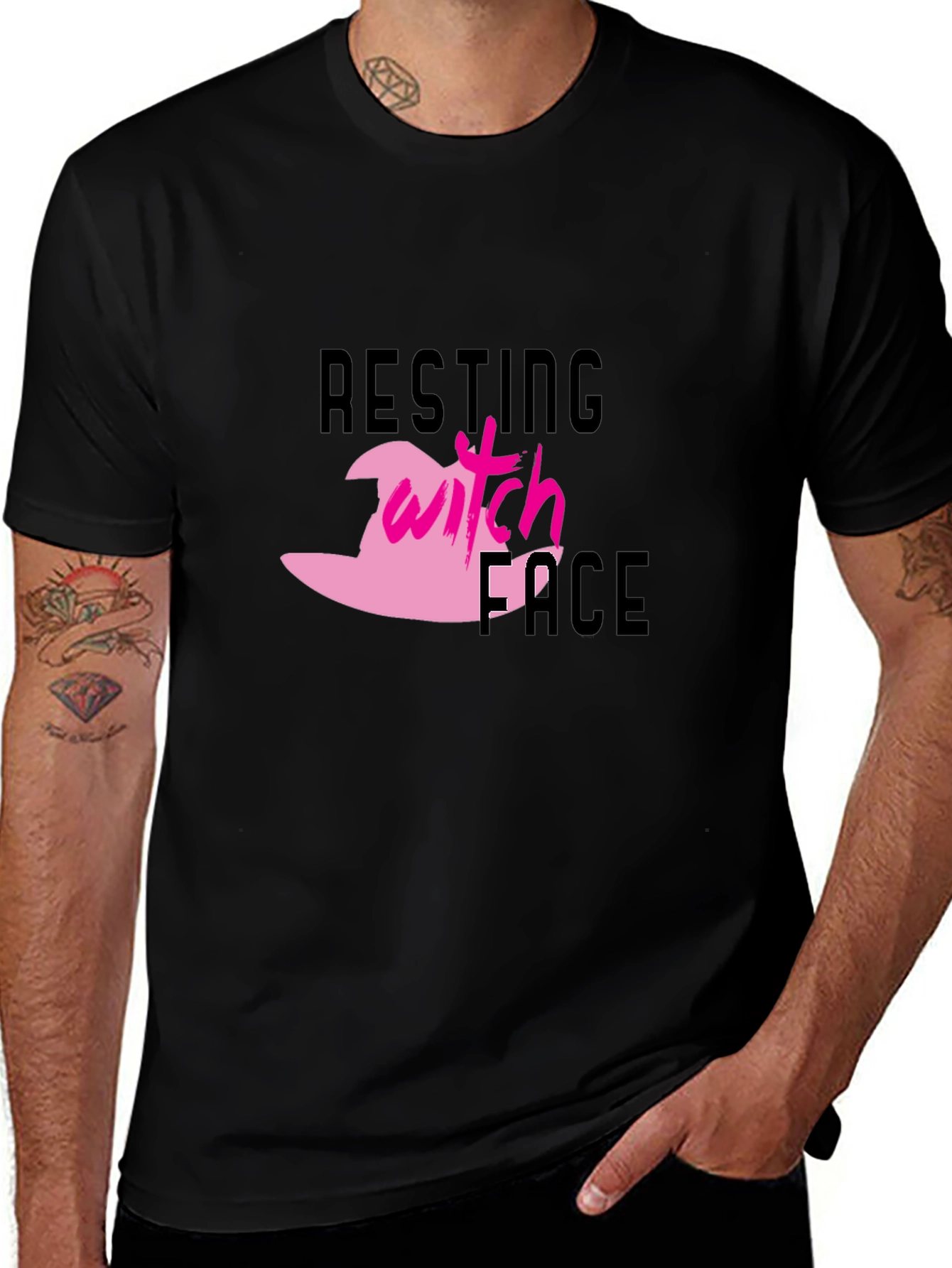 Resting Witch Face Graphic T-Shirt