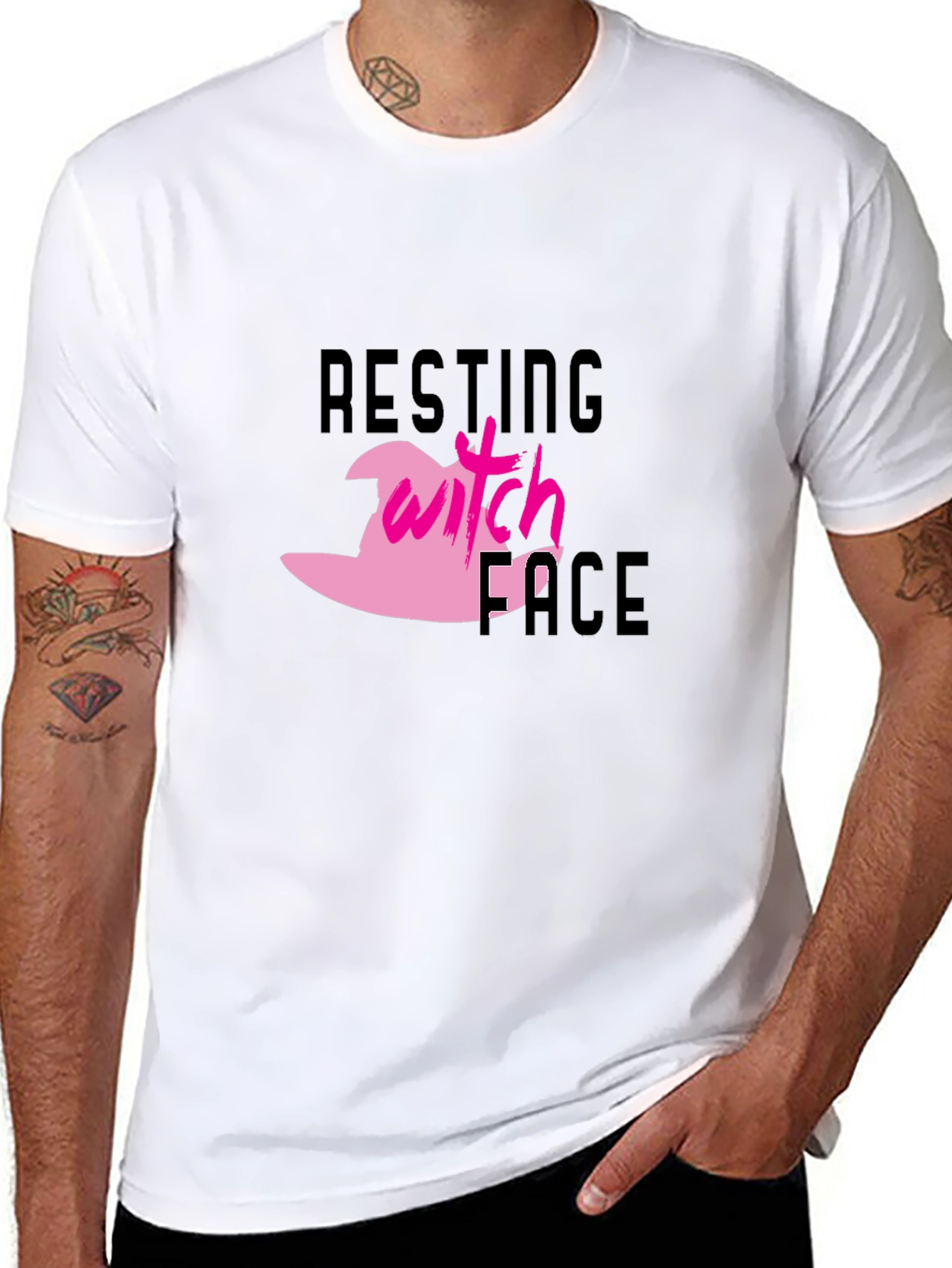 Resting Witch Face Graphic T-Shirt