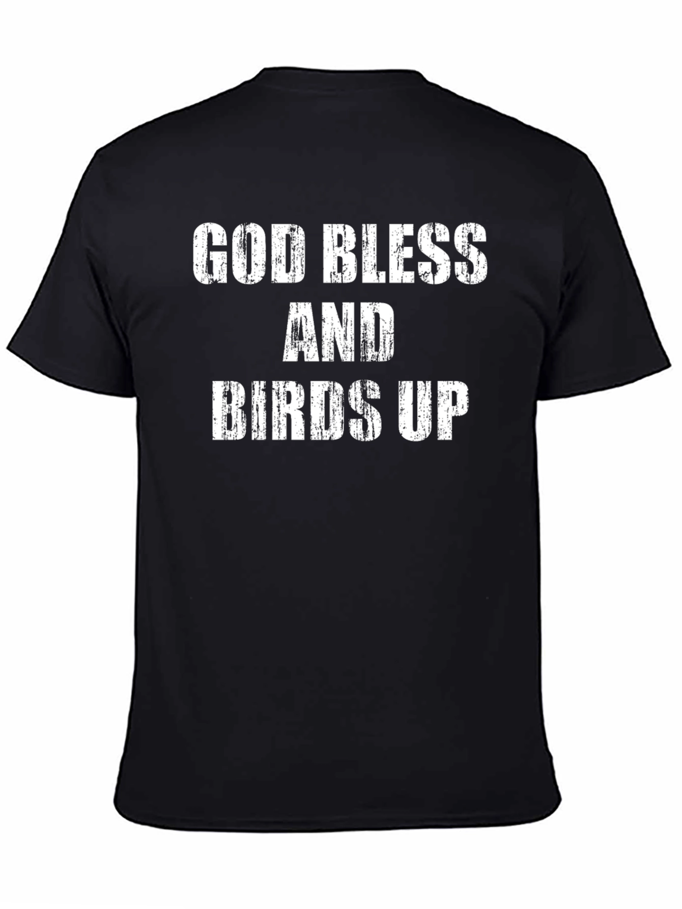 God Bless and Birds Up Black Graphic Tee