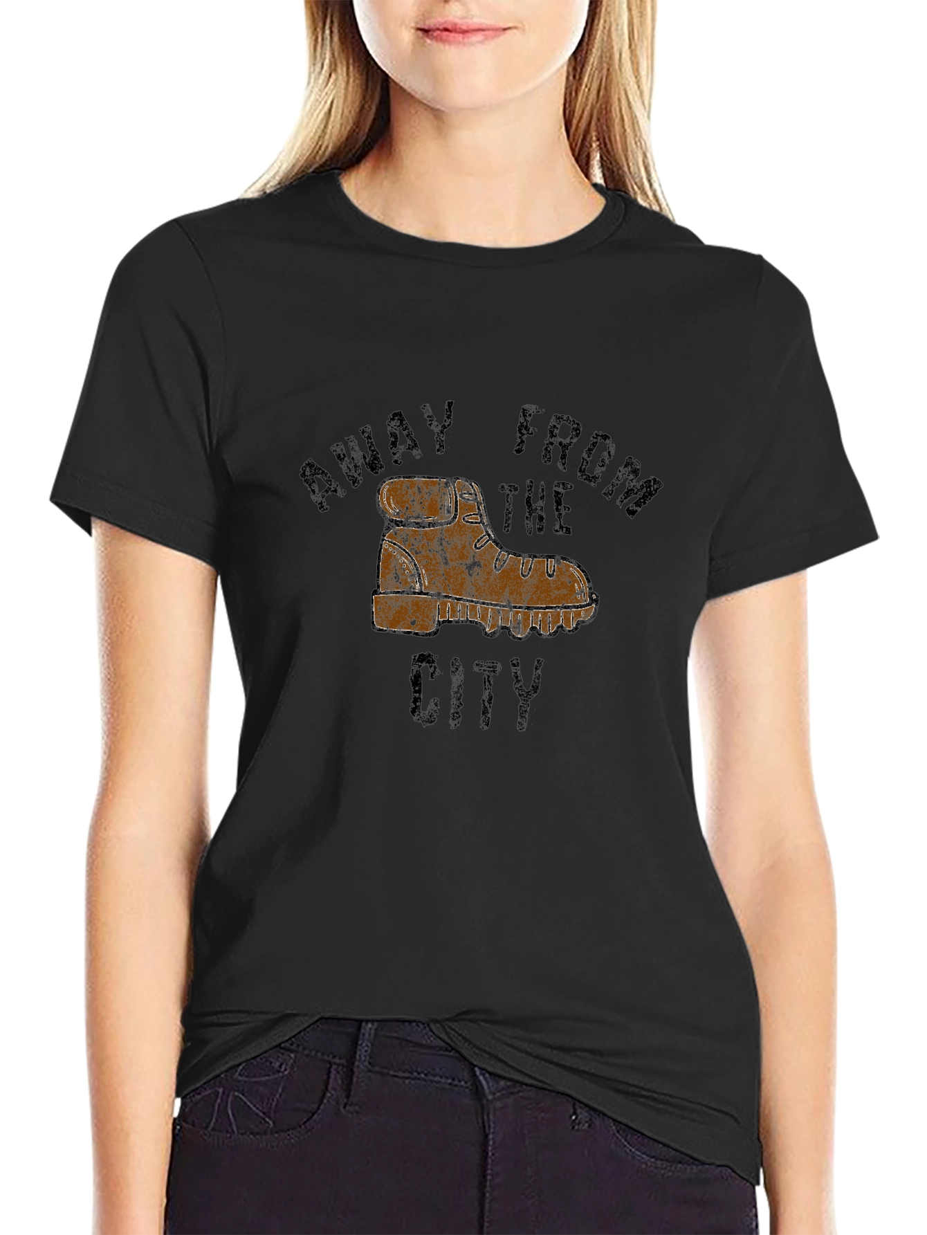 Away From The City Boot Graphic T-Shirt