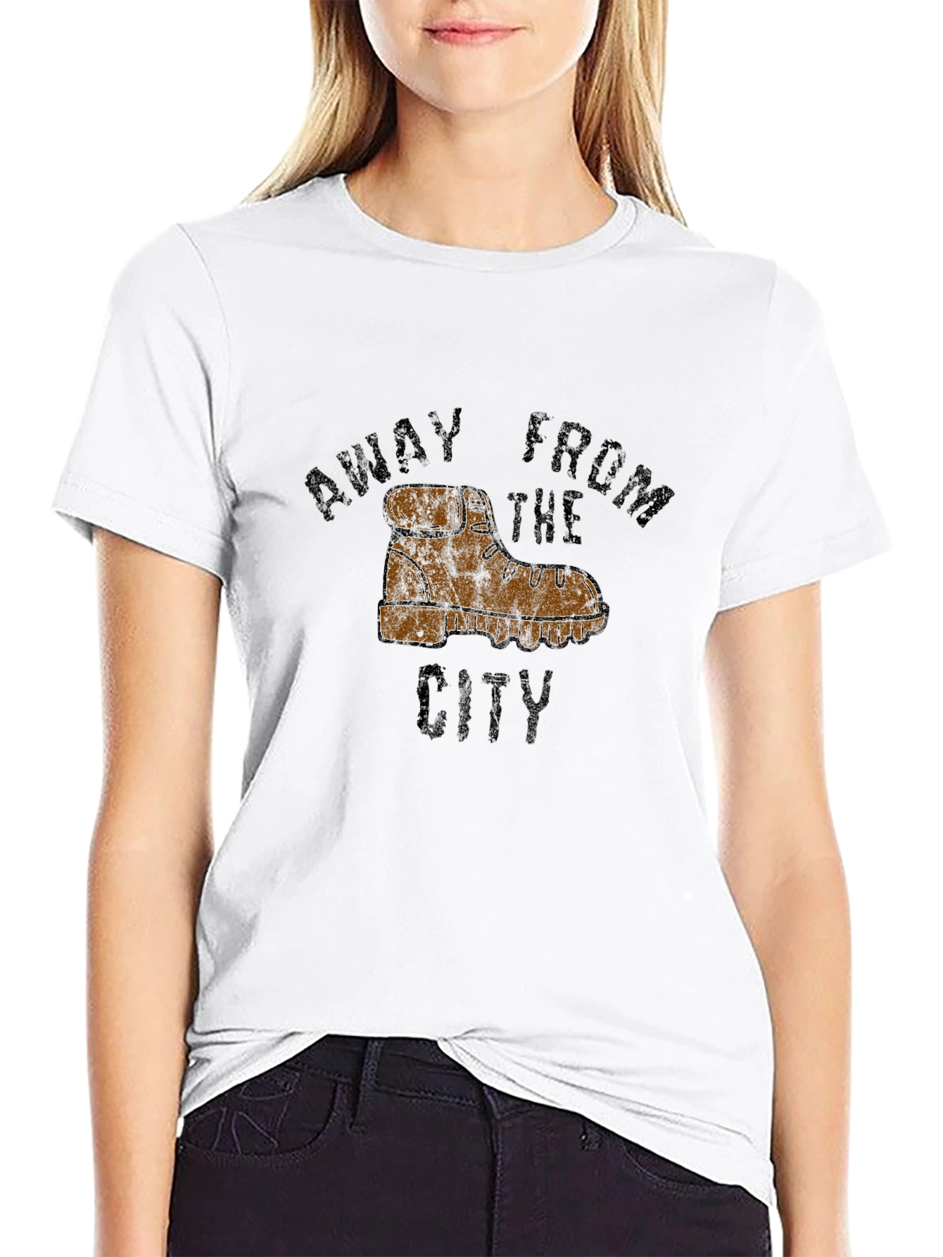 Away From The City Boot Graphic T-Shirt