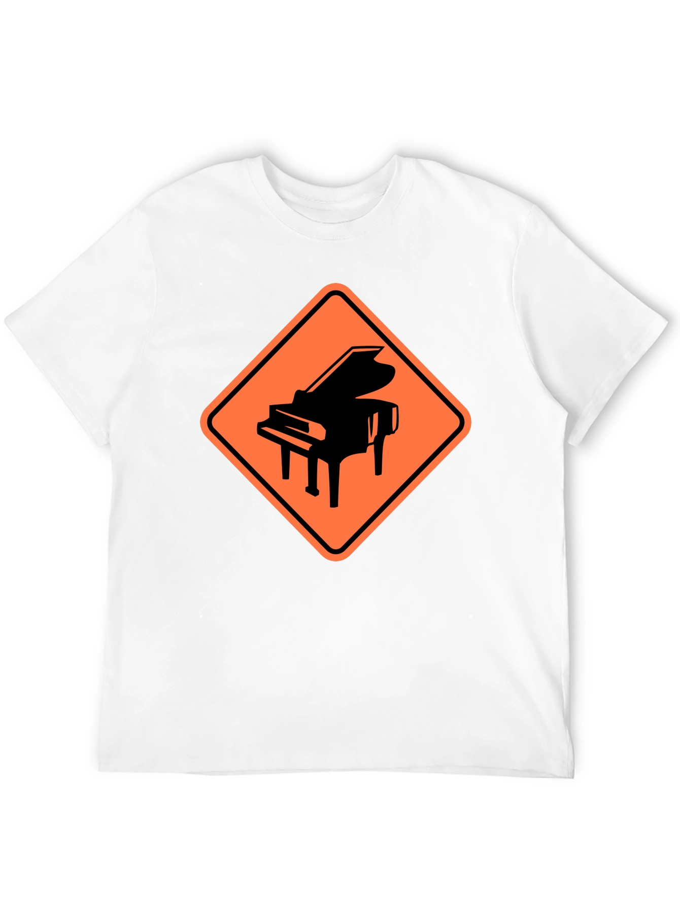 Piano Crossing Graphic Tee - Musicians Humor