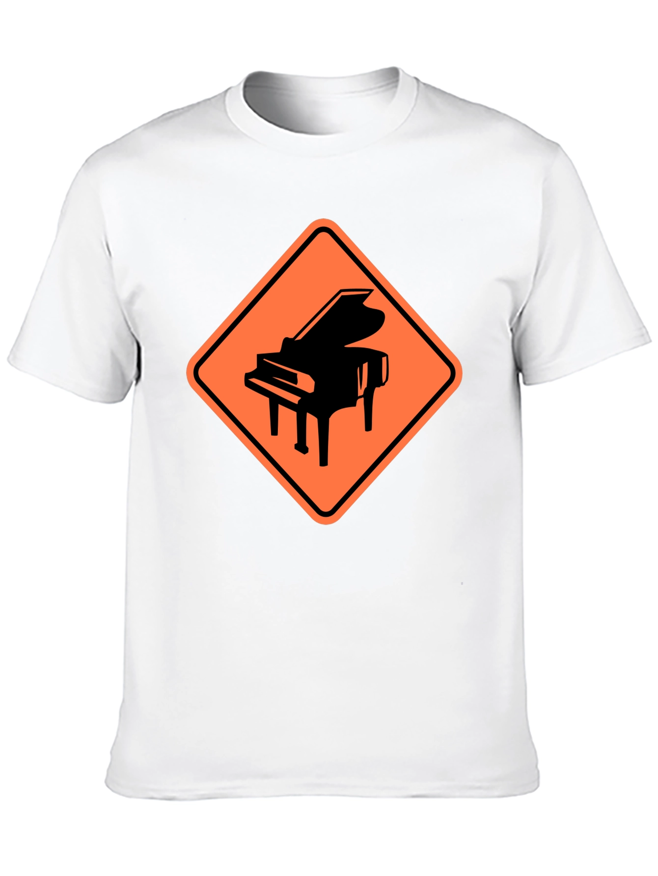 Piano Crossing Graphic Tee - Musicians Humor
