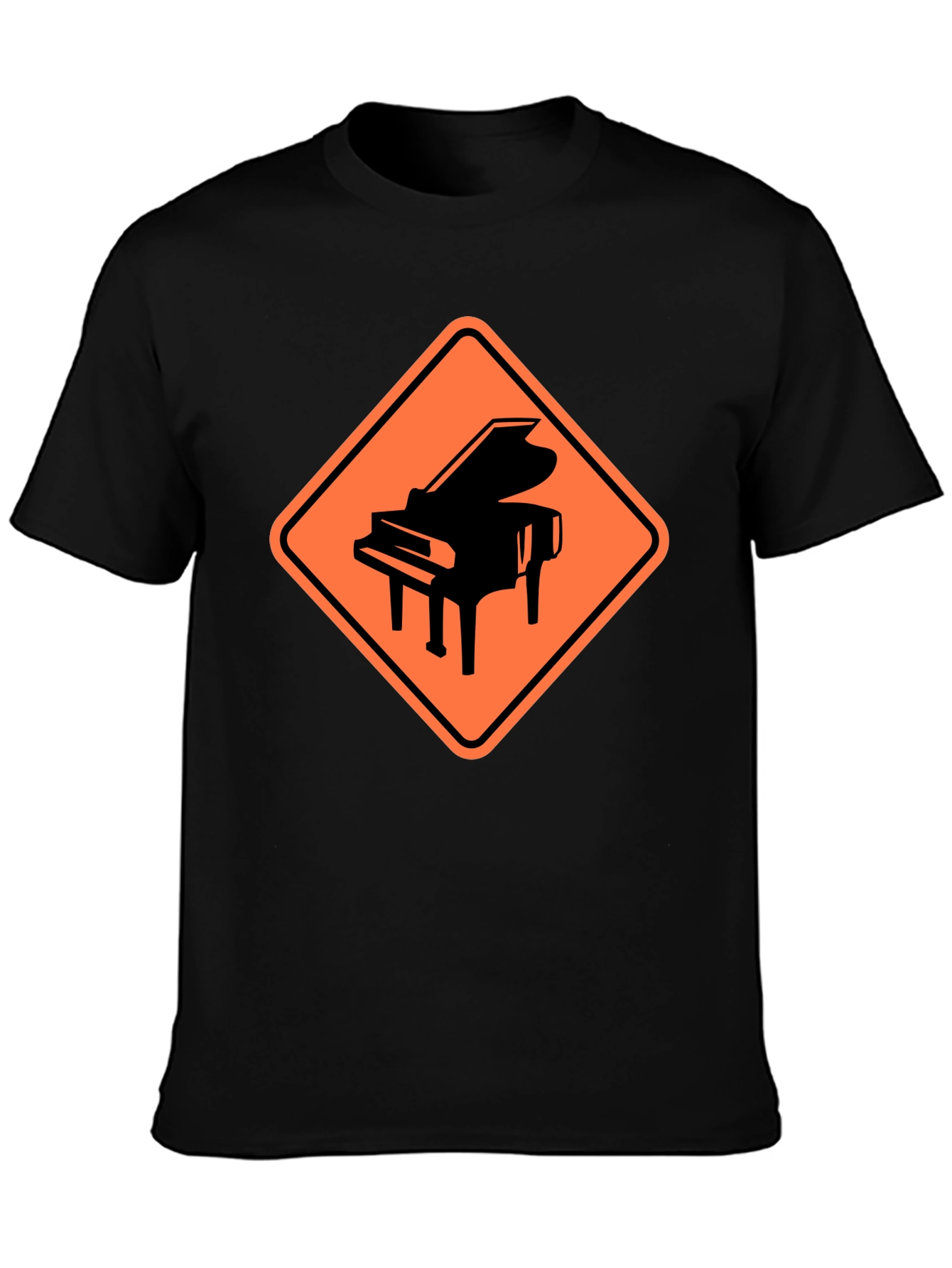 Piano Crossing Graphic Tee - Musicians Humor
