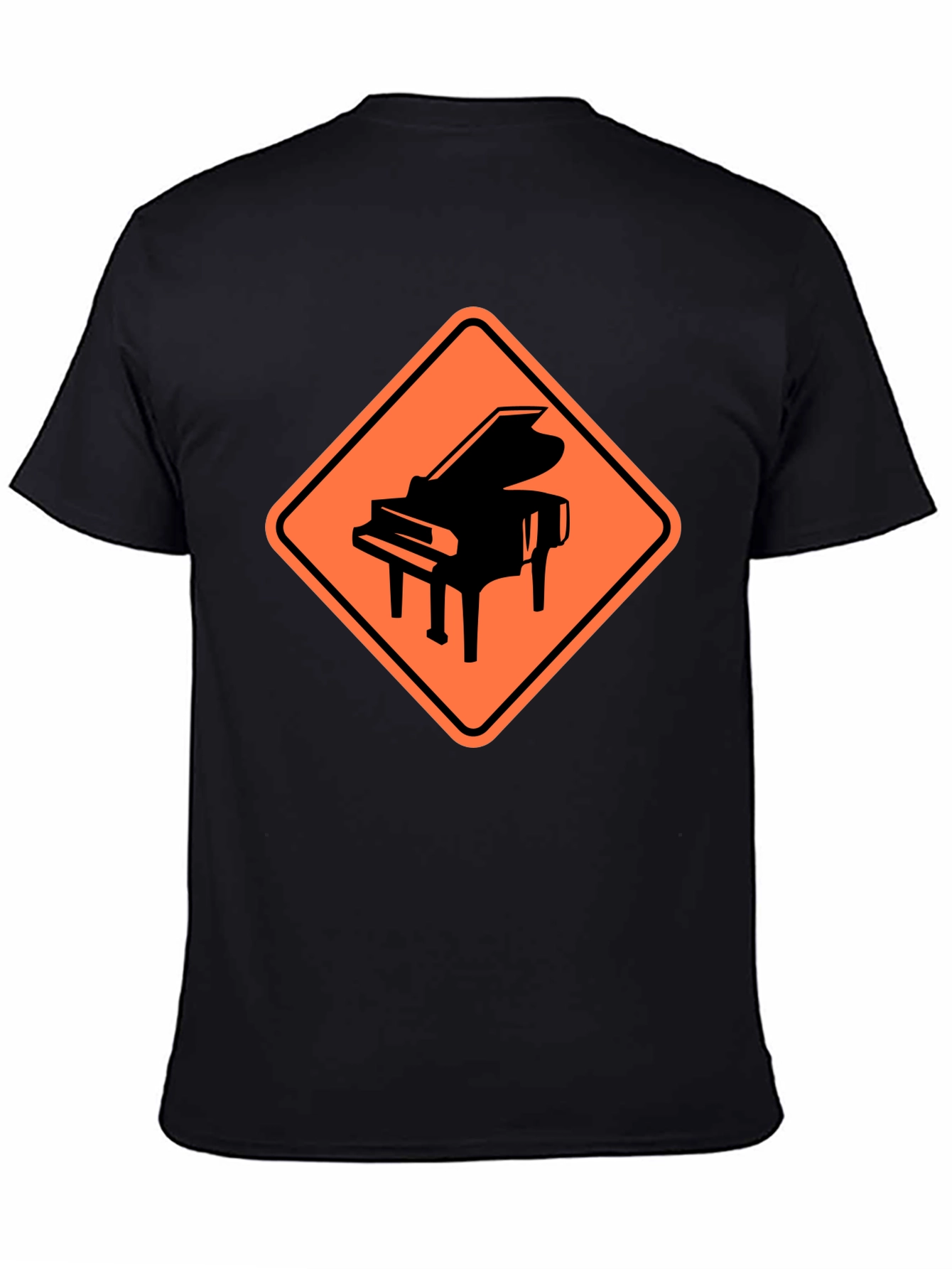 Piano Crossing Graphic Tee - Musicians Humor