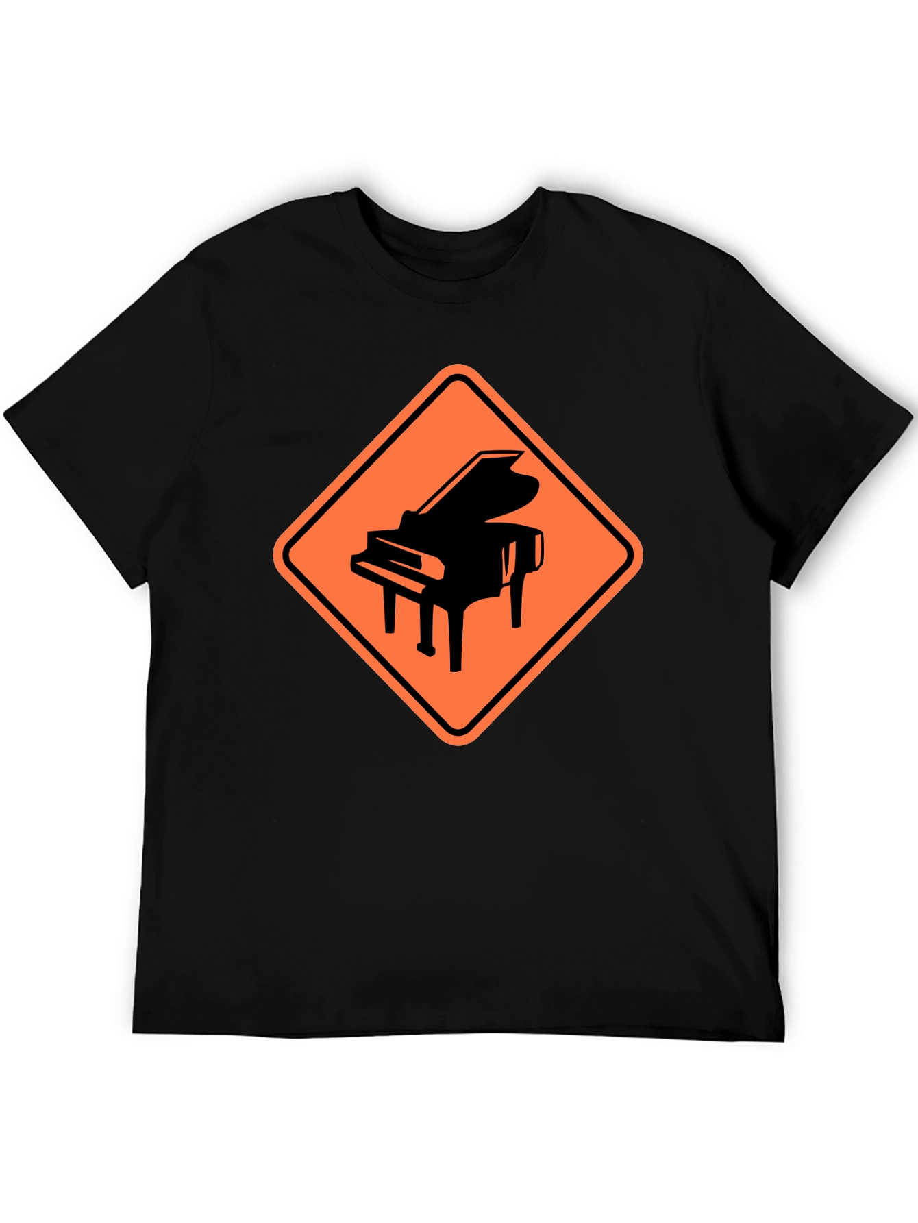 Piano Crossing Graphic Tee - Musicians Humor