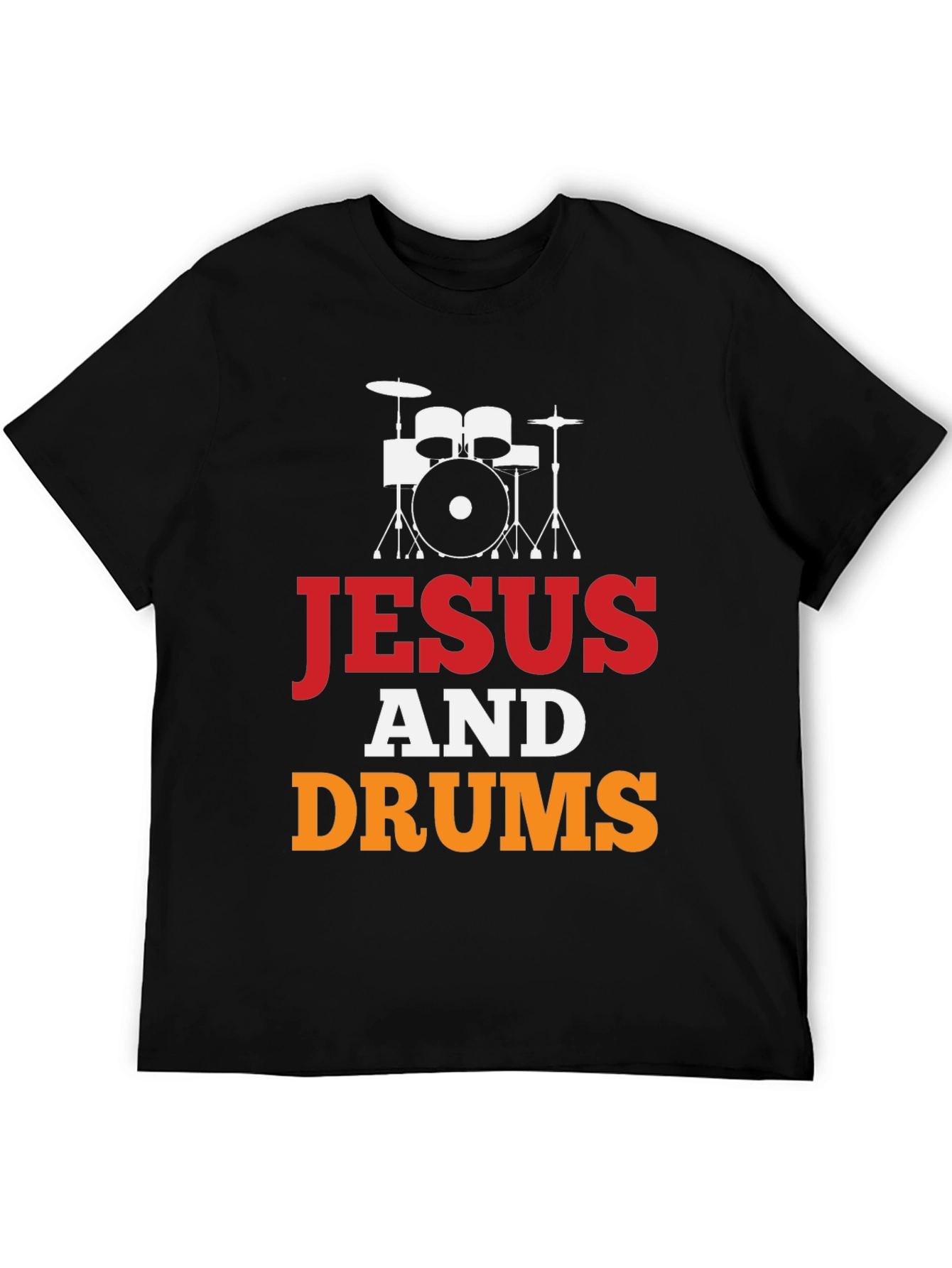 Jesus and Drums Graphic Tee | Christian Drummer T-Shirt