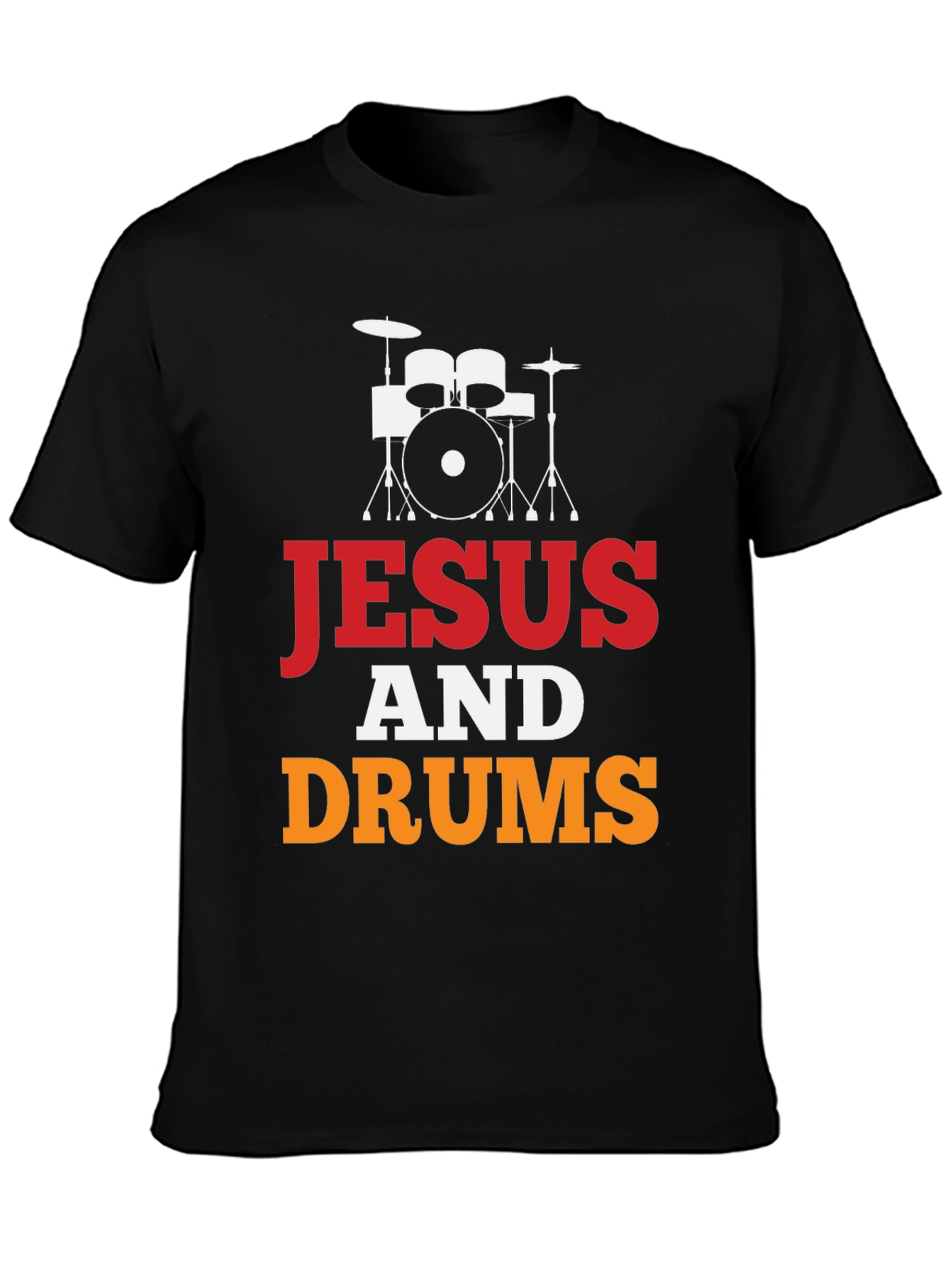 Jesus and Drums Graphic Tee | Christian Drummer T-Shirt