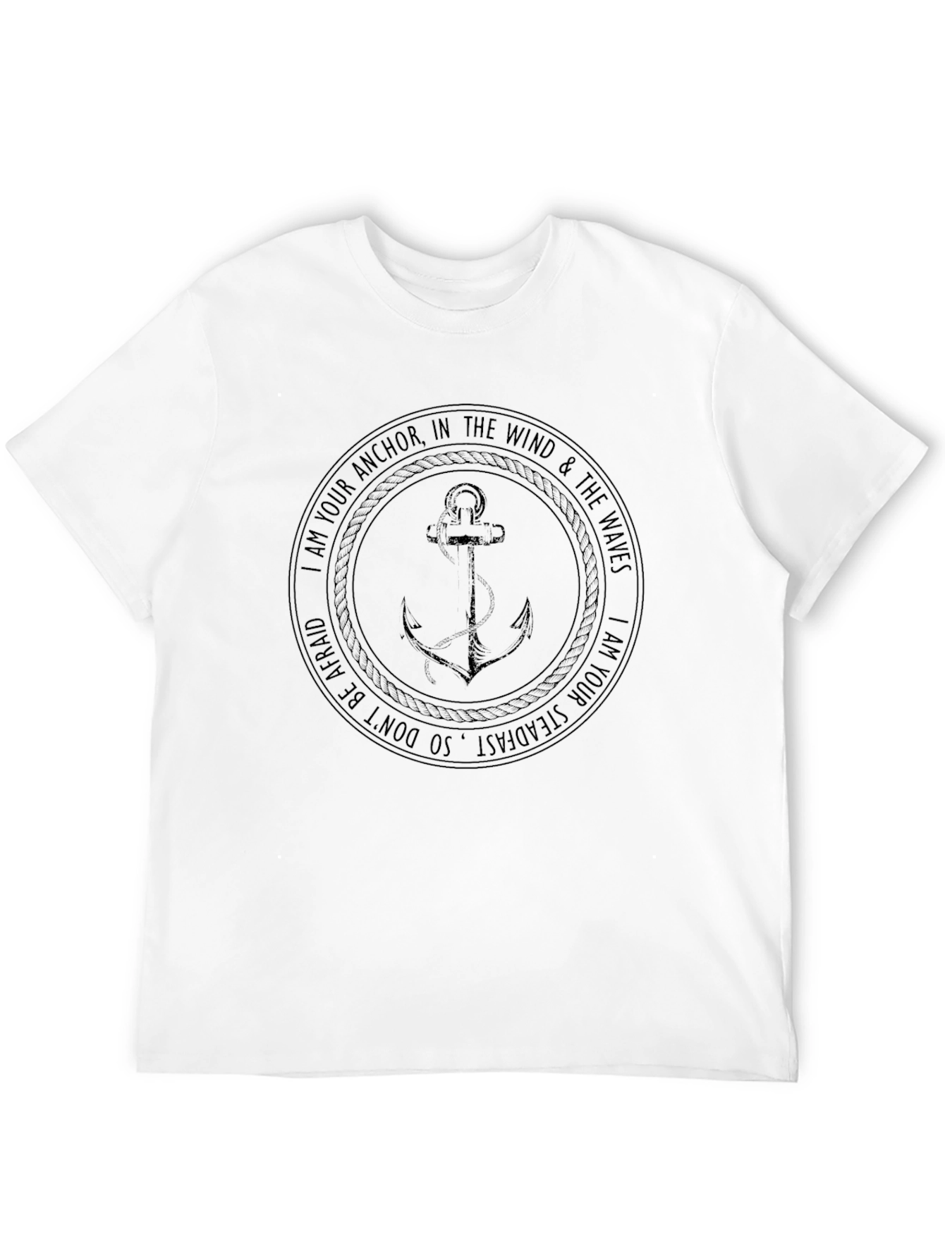 Anchor Graphic Black T-Shirt - Steadfast Design