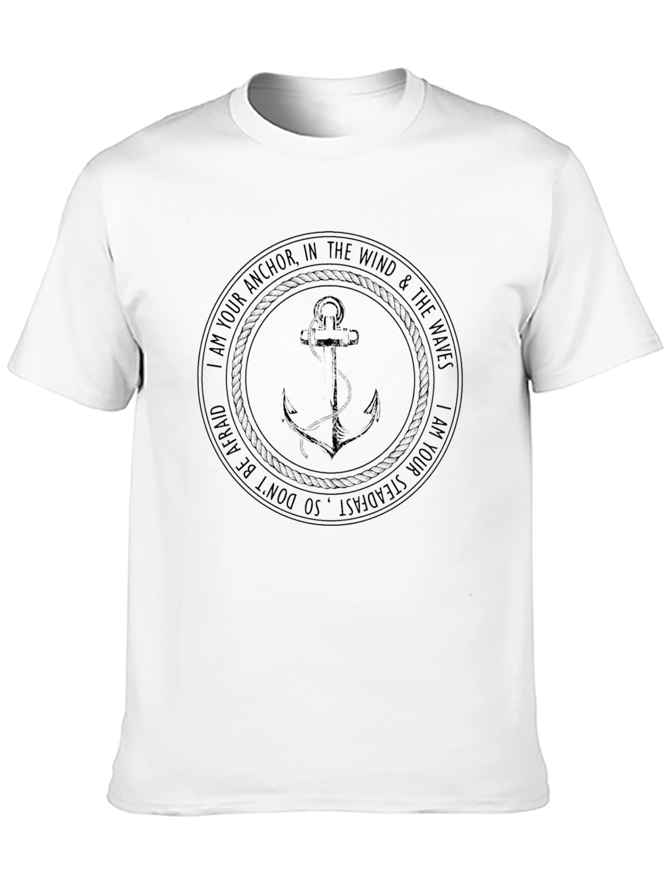 Anchor Graphic Black T-Shirt - Steadfast Design
