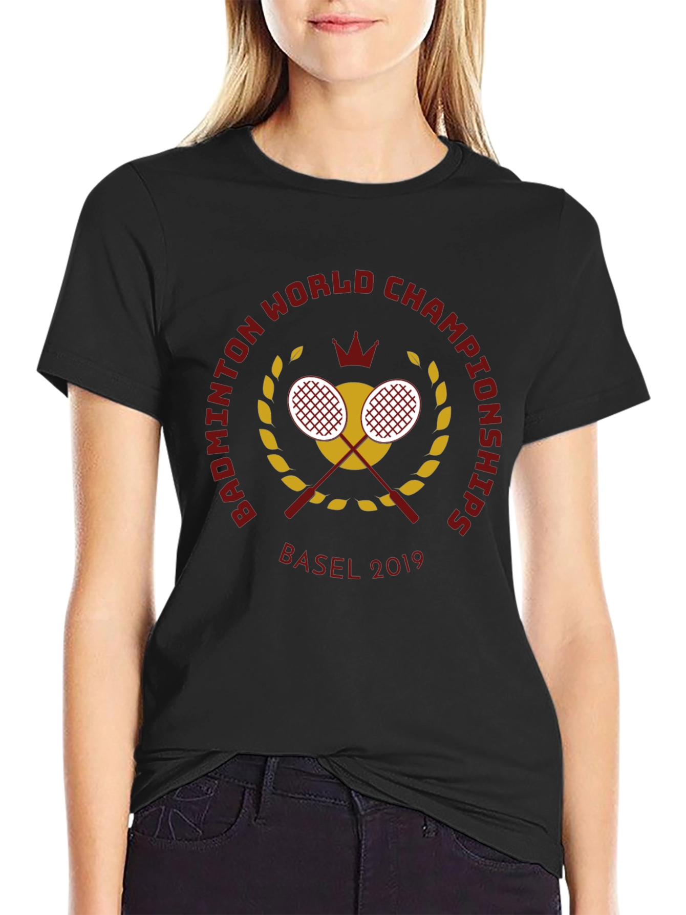 Badminton World Championships Basel 2019 Black T-Shirt