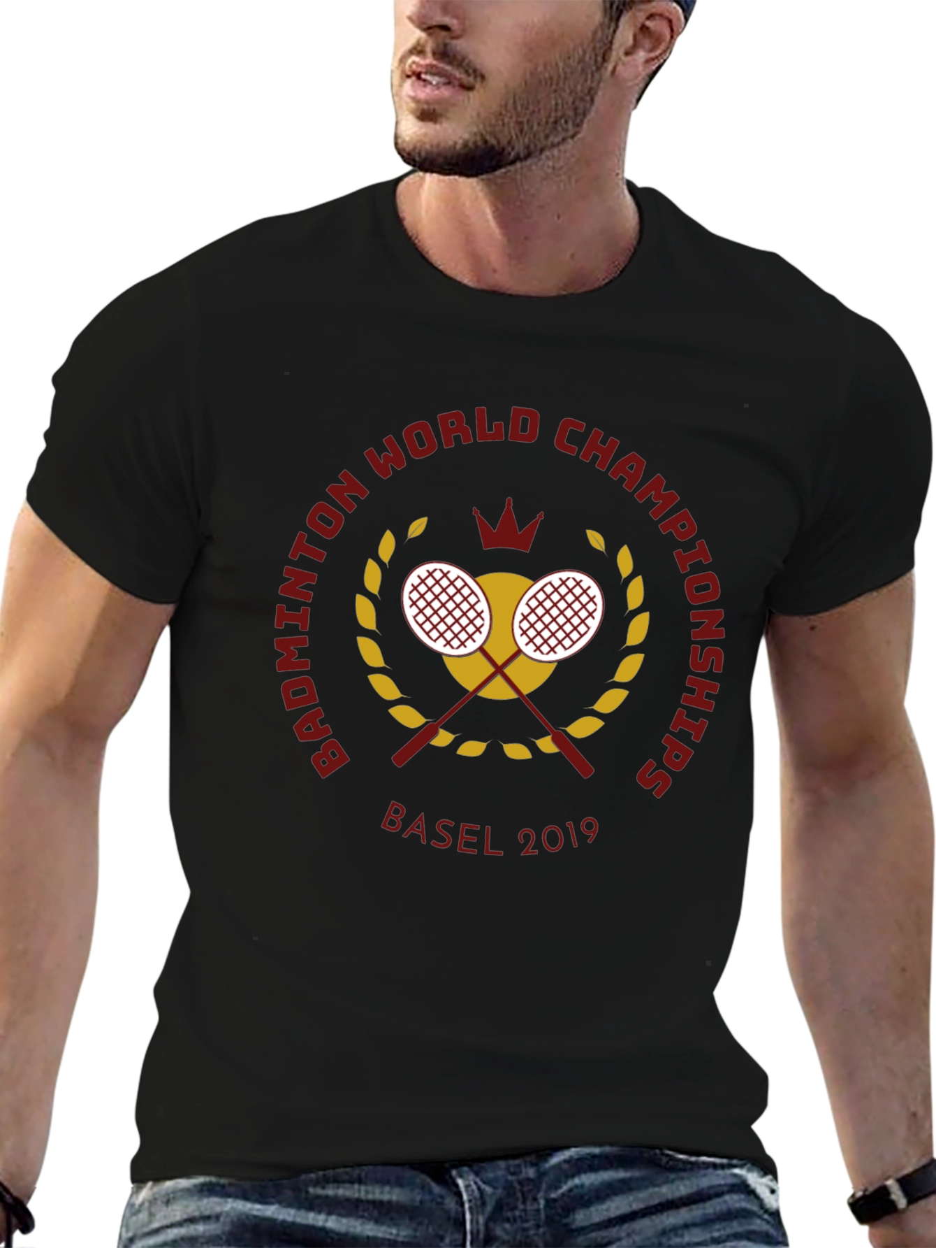 Badminton World Championships Basel 2019 Black T-Shirt