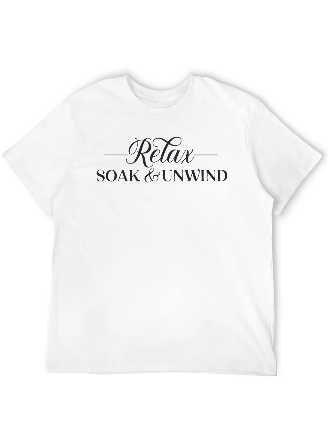 Relax Soak & Unwind Mens Black Graphic T-Shirt