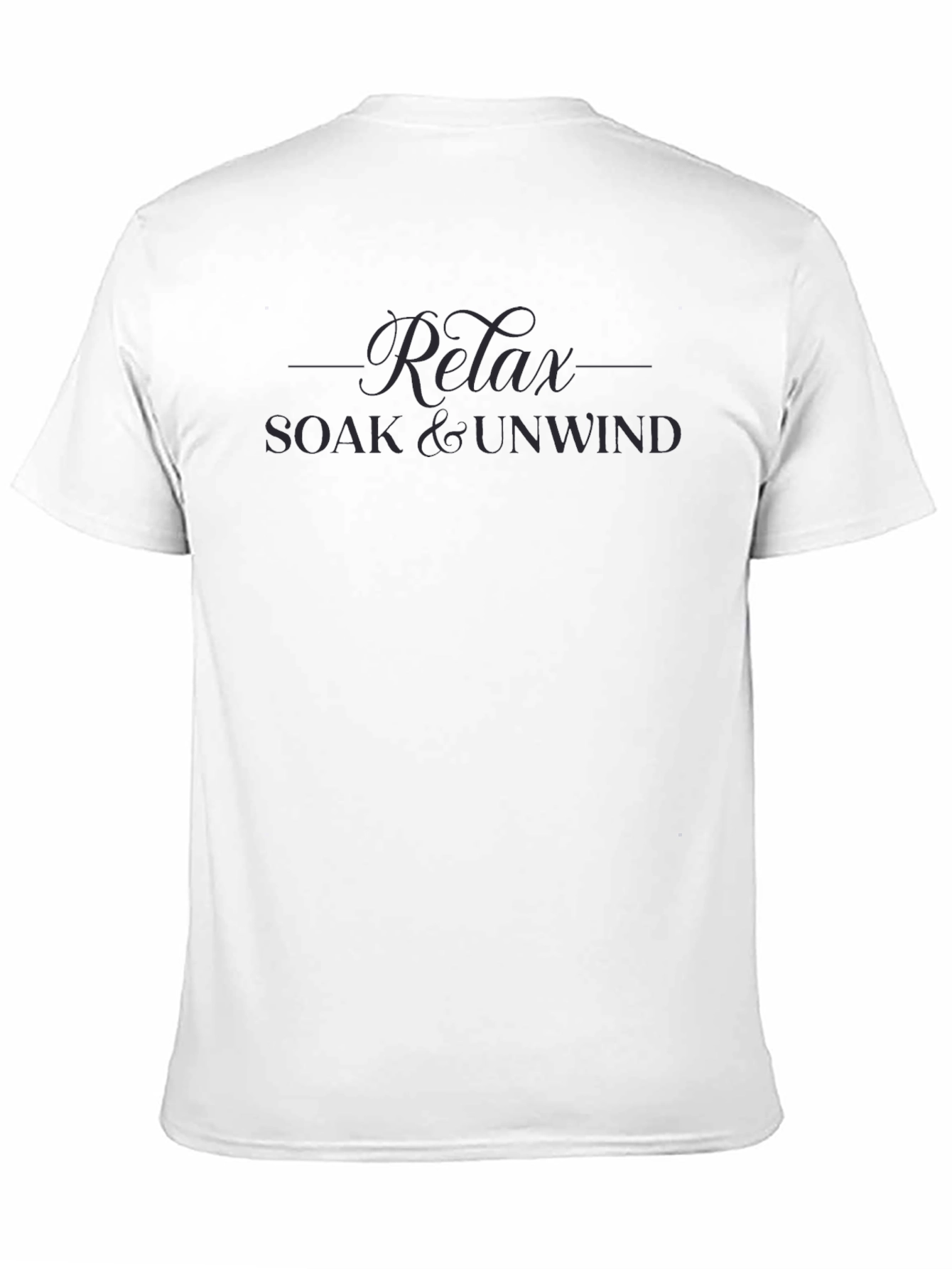 Relax Soak & Unwind Mens Black Graphic T-Shirt