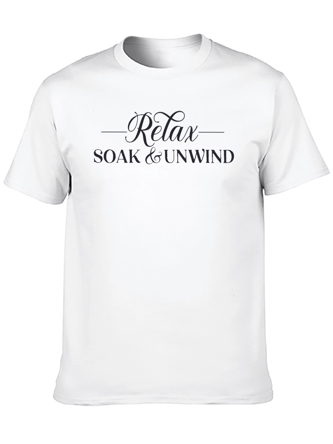 Relax Soak & Unwind Mens Black Graphic T-Shirt