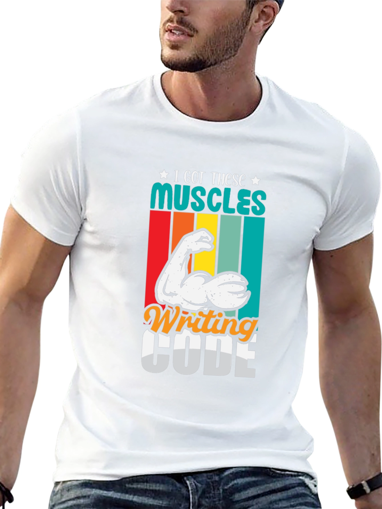 Code Muscles Black Graphic Tee