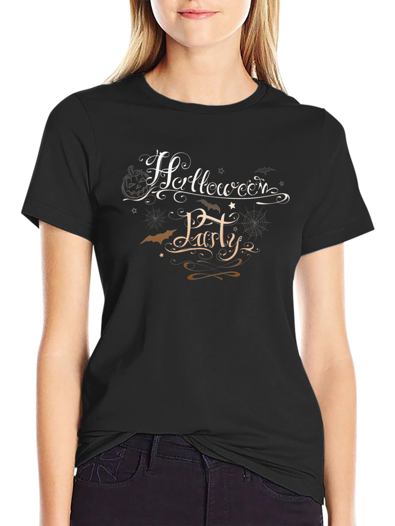 Halloween Party T-Shirt Black Graphic Tee