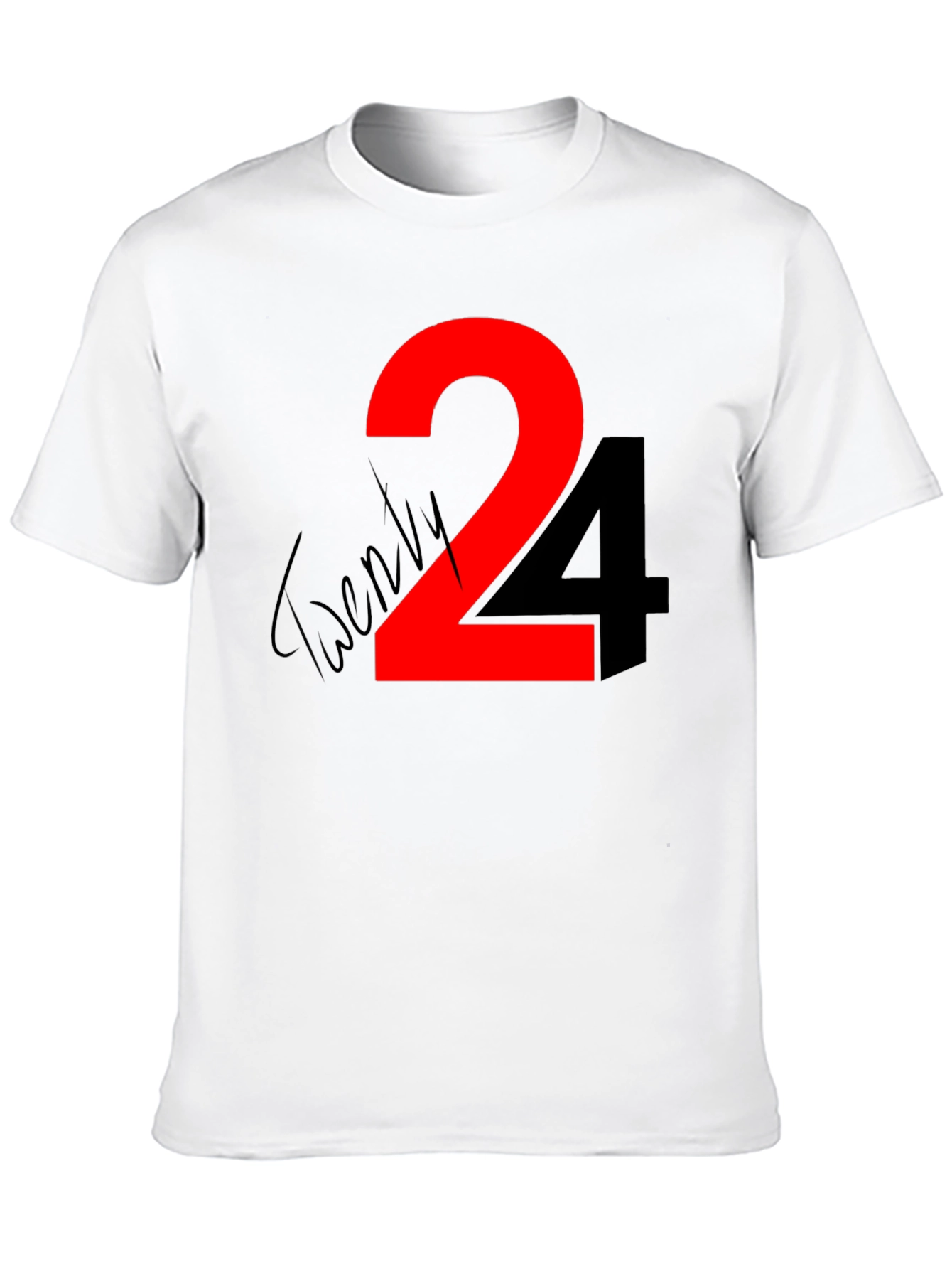 Twenty Four Graphic Tee - Black Cotton Shirt