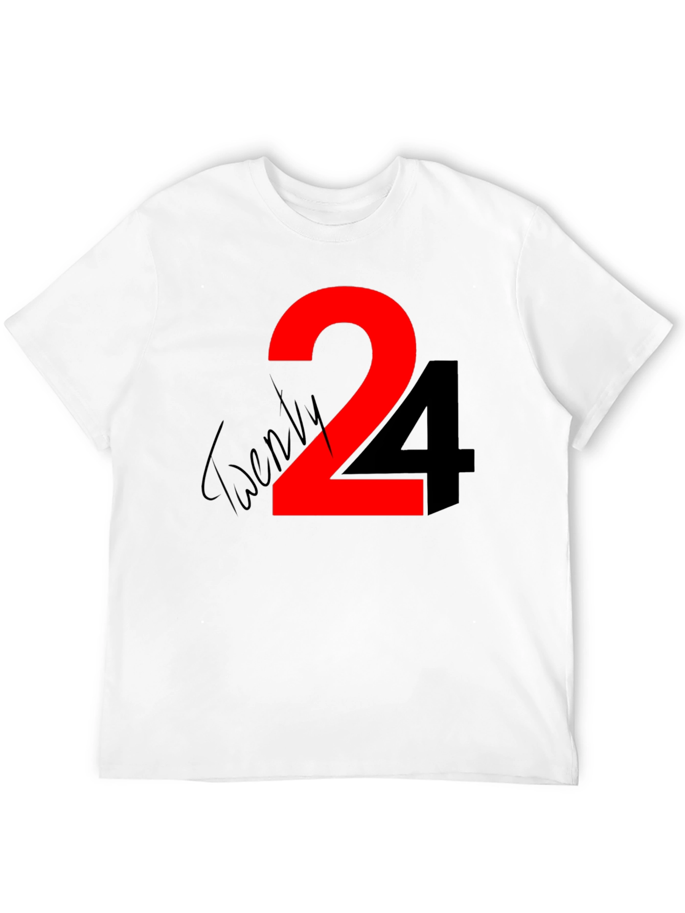 Twenty Four Graphic Tee - Black Cotton Shirt