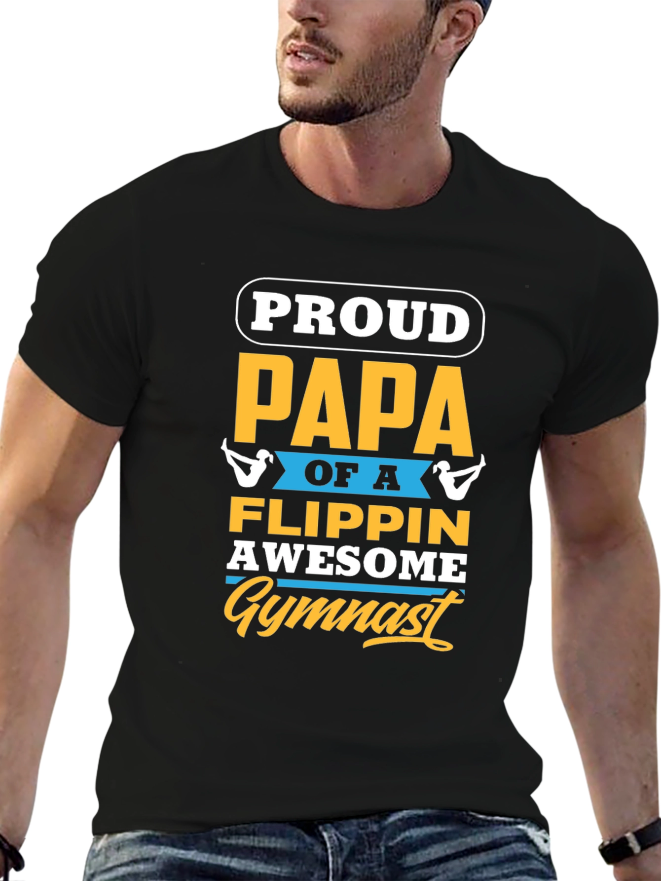 Proud Papa Gymnast Graphic Tee