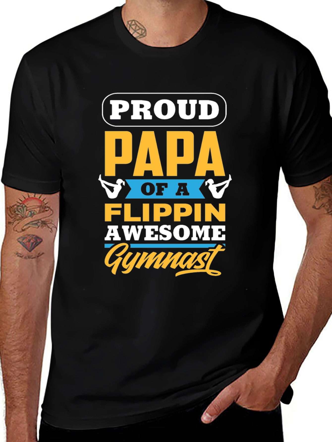 Proud Papa Gymnast Graphic Tee
