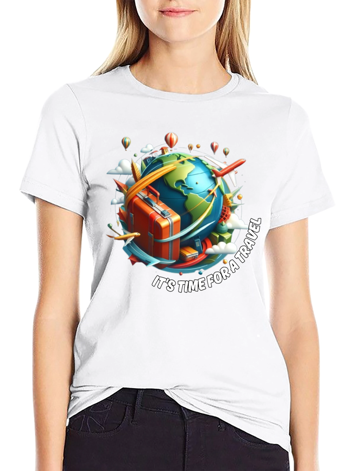 Travel Time Black T-Shirt