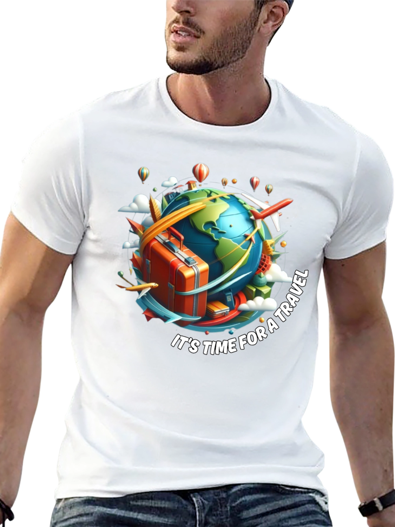 Travel Time Black T-Shirt