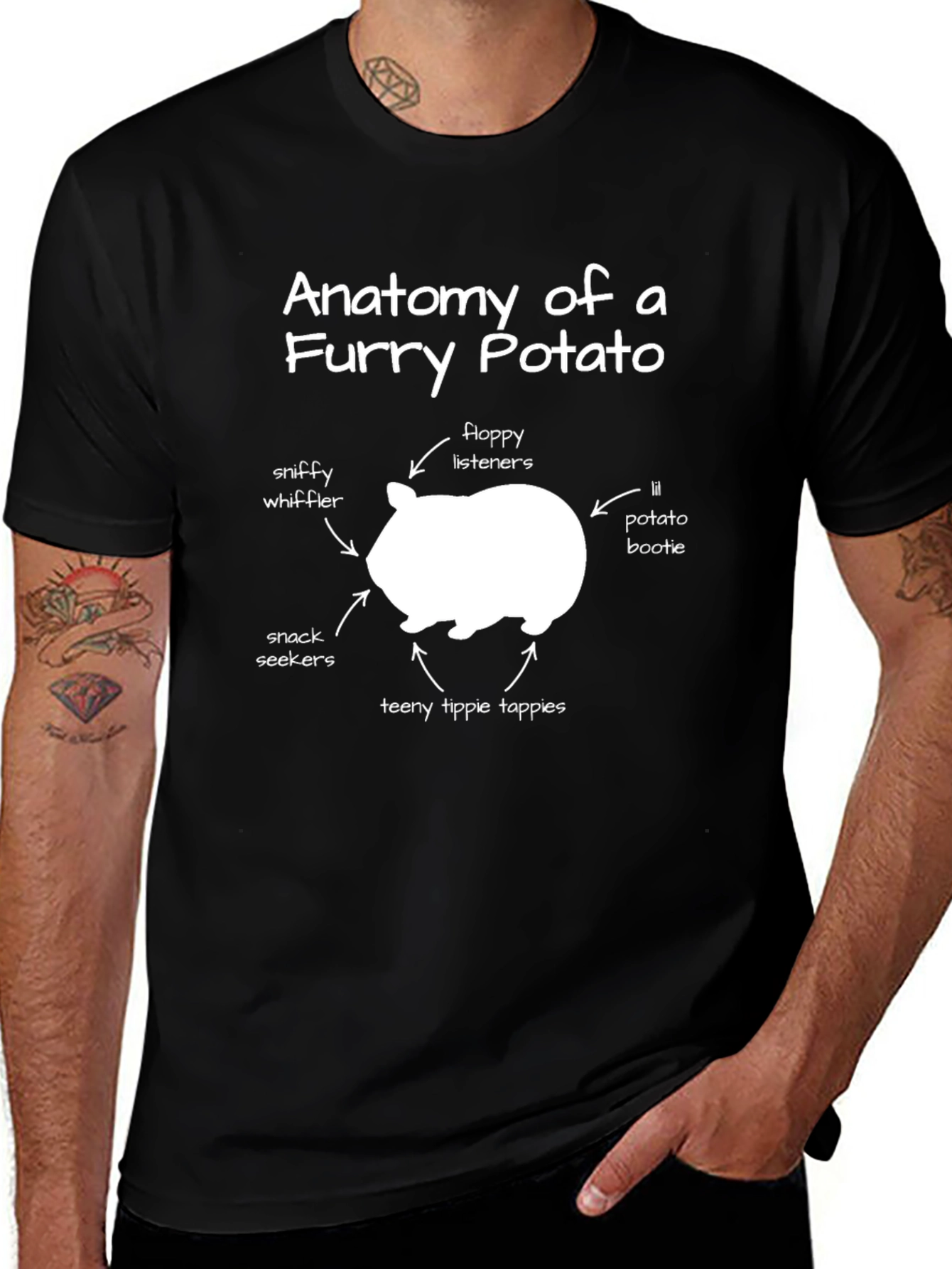 Anatomy of a Furry Potato T-Shirt