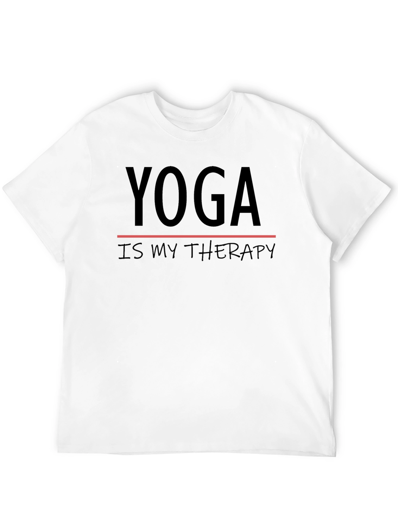 Yoga is My Therapy Graphic T-Shirt - Black