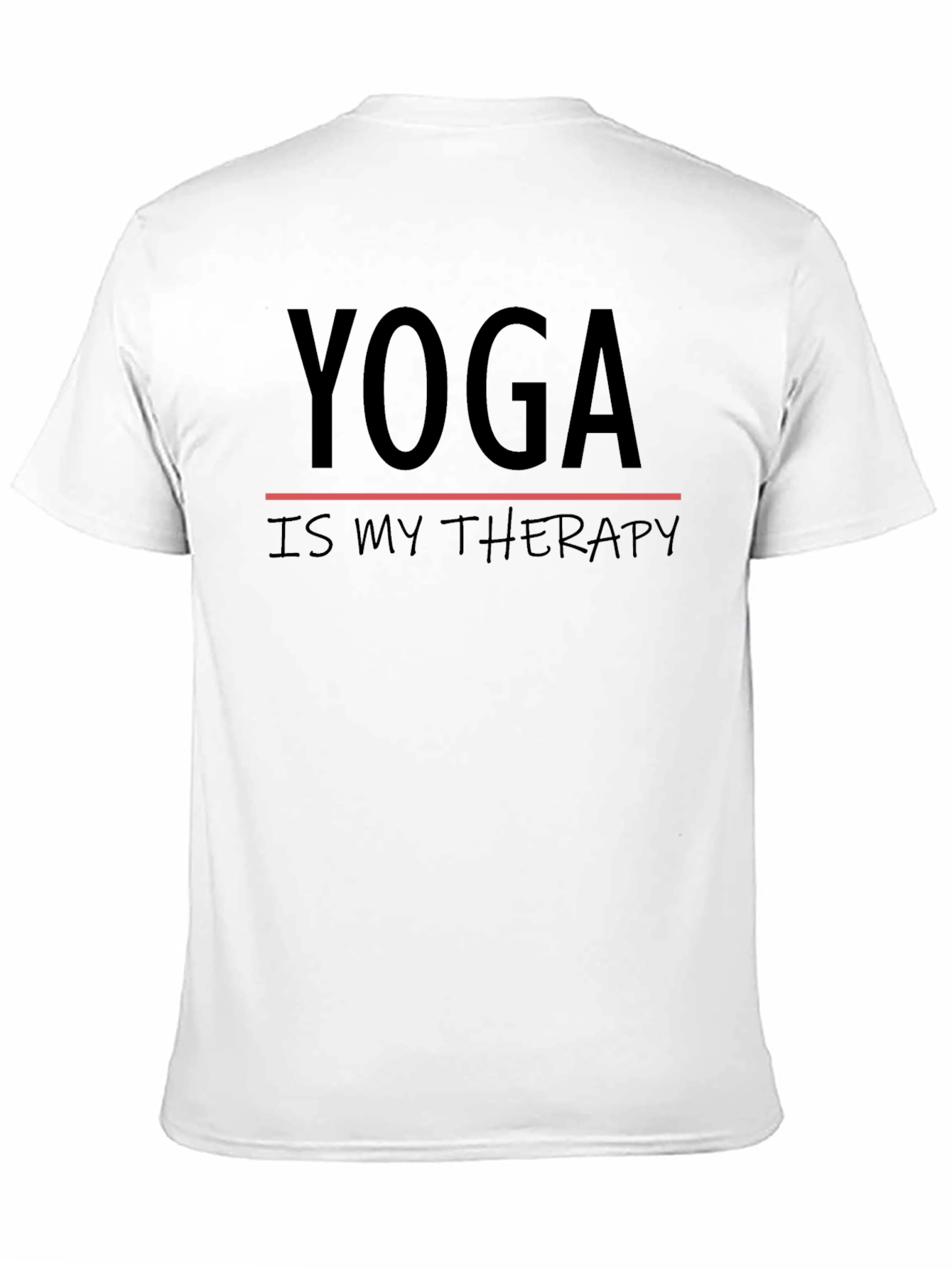 Yoga is My Therapy Graphic T-Shirt - Black