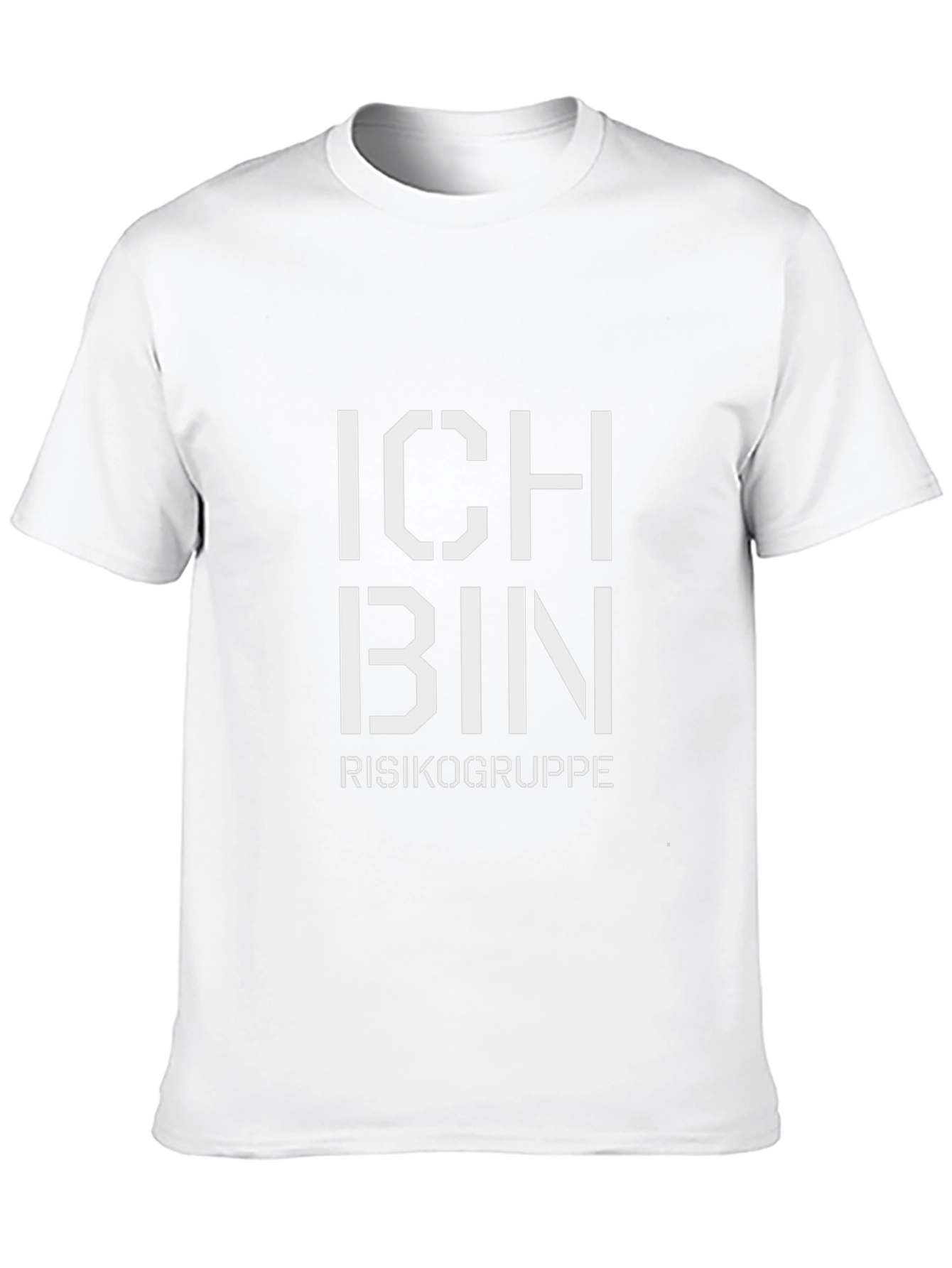 Ich Bin Risikogruppe Graphic Tee - Black Cotton T-Shirt