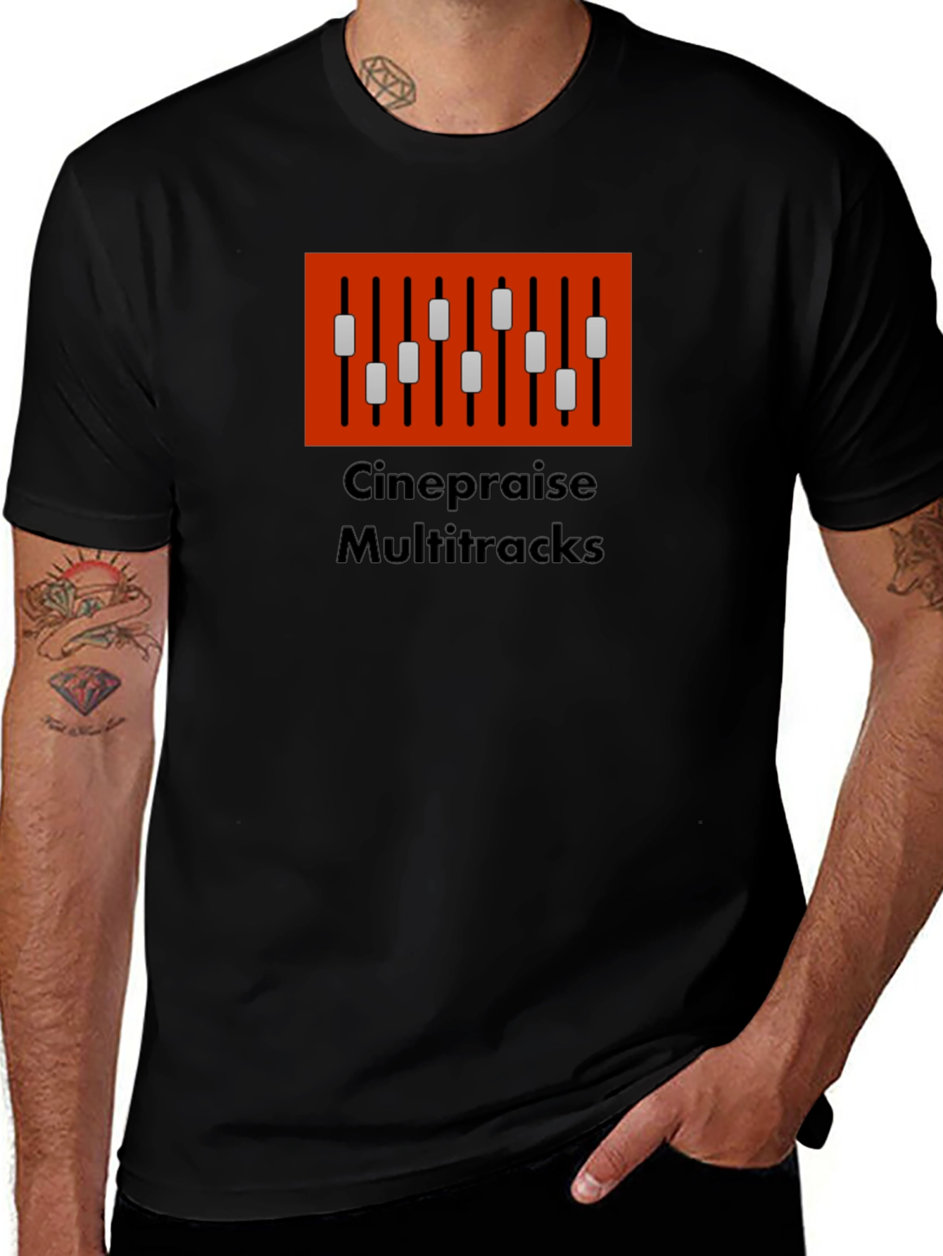 Cinepraise Multitracks Graphic T-Shirt - Musician Apparel