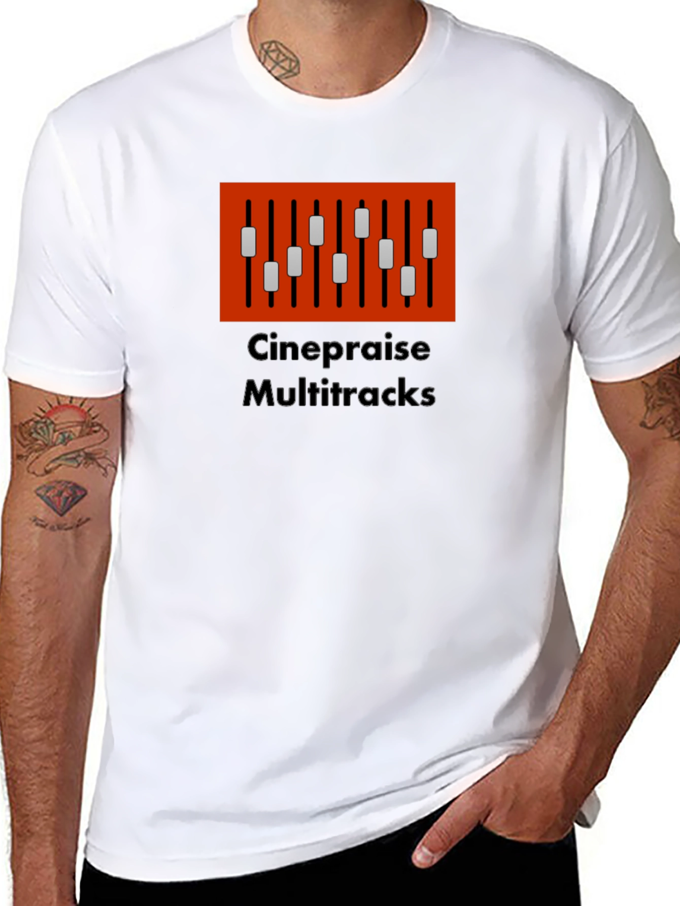 Cinepraise Multitracks Graphic T-Shirt - Musician Apparel