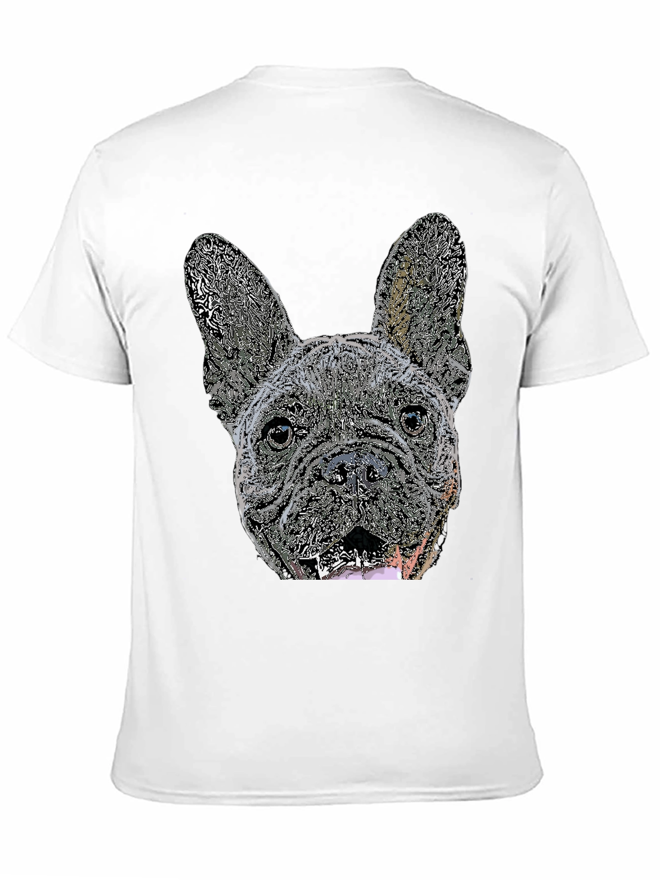 French Bulldog Graphic Tee - Black Cotton Blend
