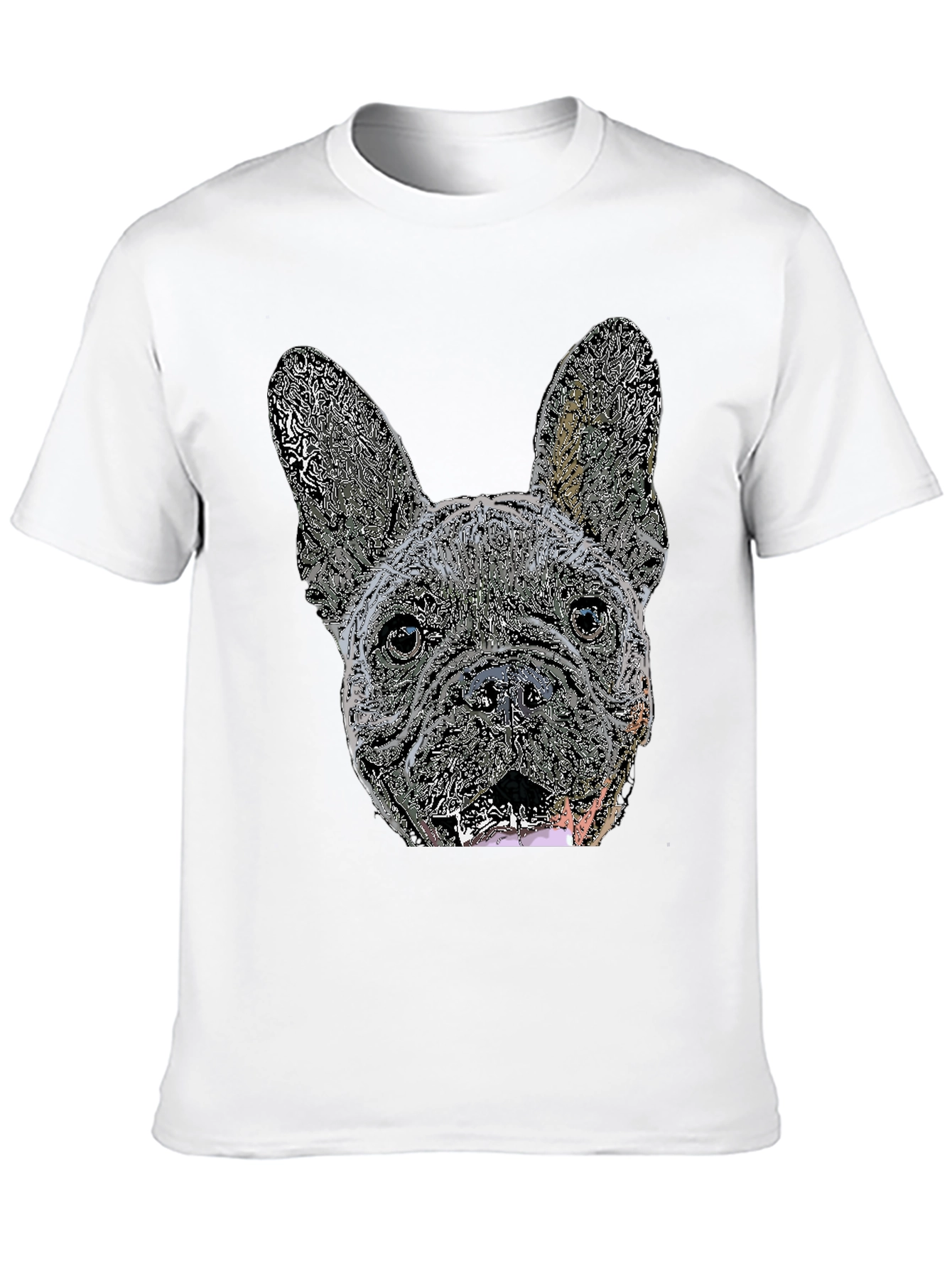 French Bulldog Graphic Tee - Black Cotton Blend