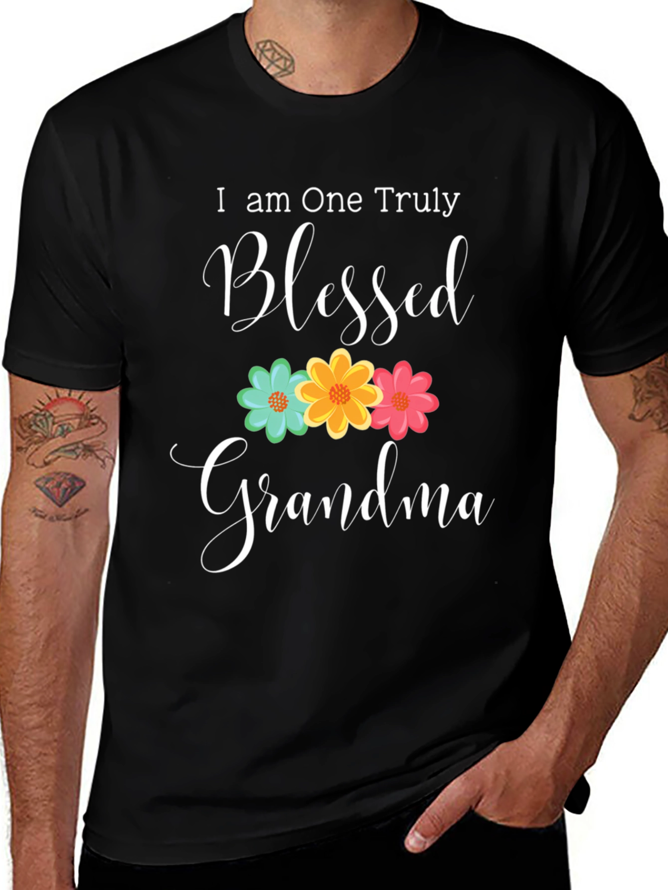 Blessed Grandma Floral Graphic Tee
