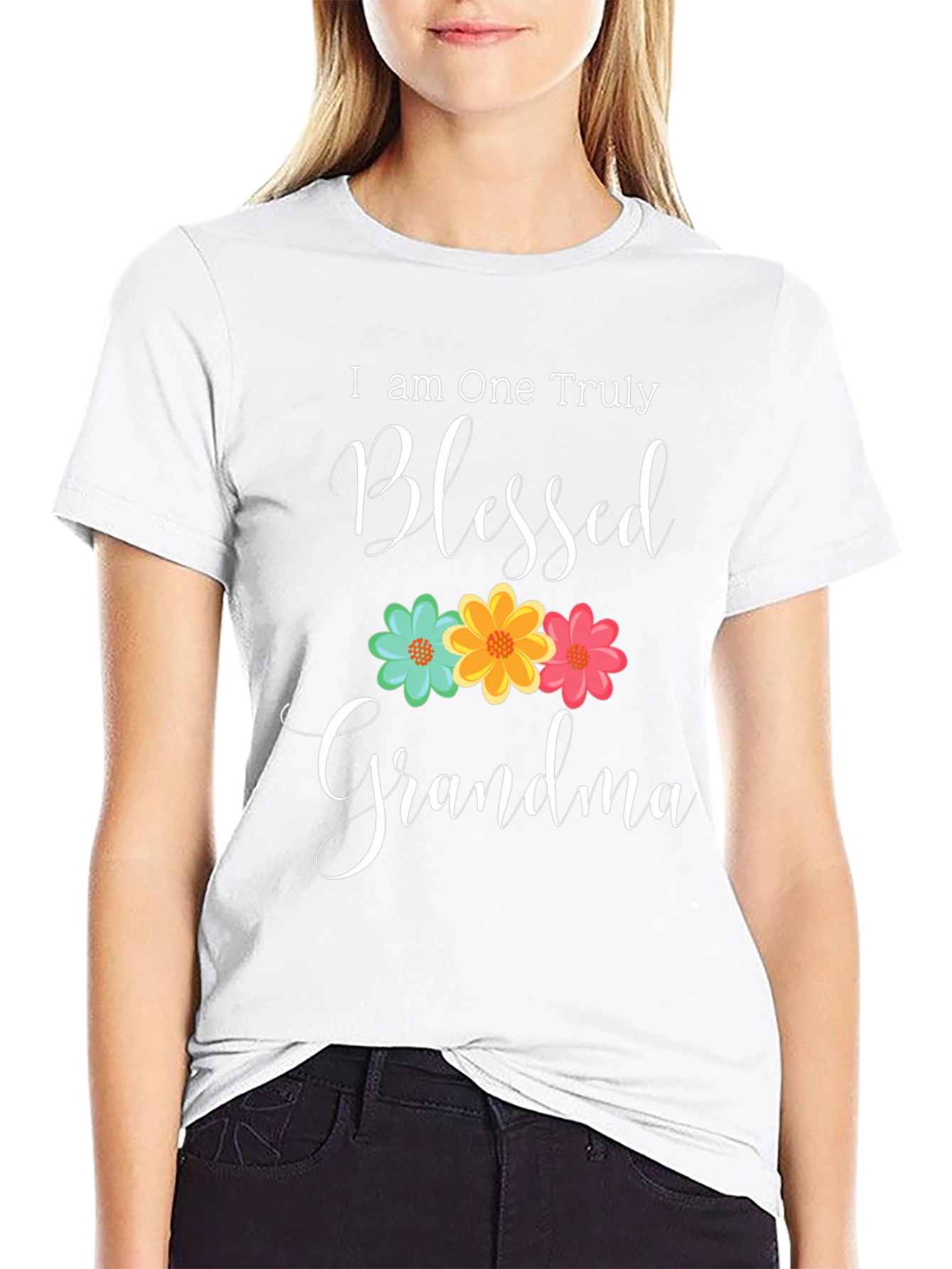 Blessed Grandma Floral Graphic Tee