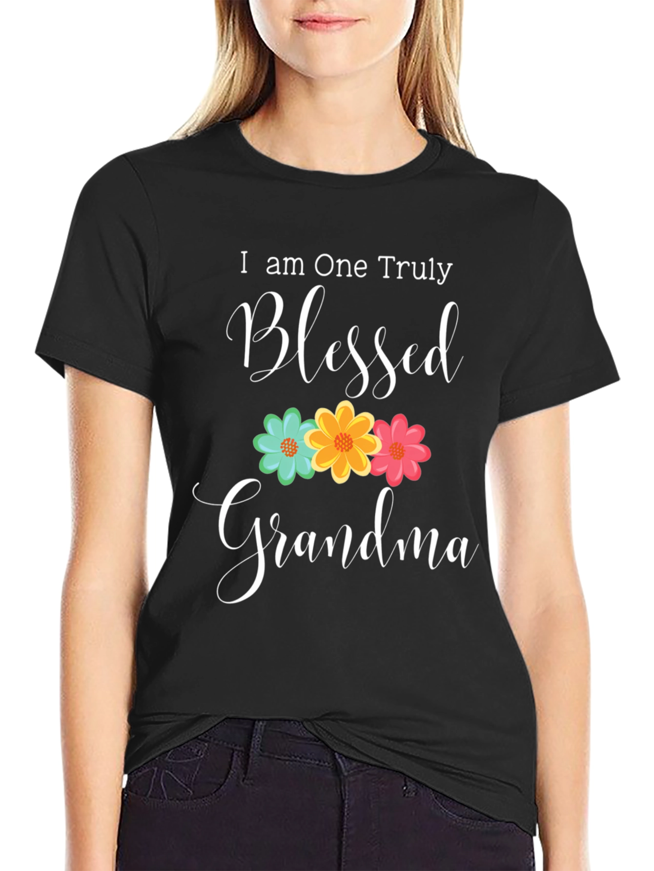 Blessed Grandma Floral Graphic Tee