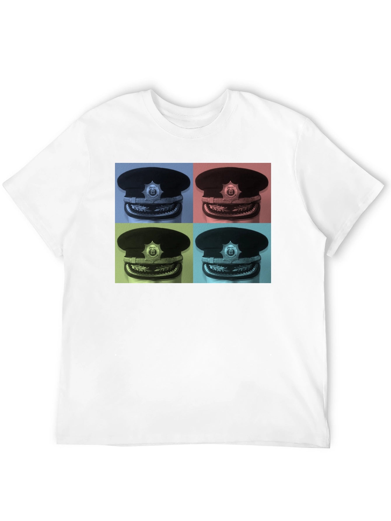 Pop Art Police Hat Graphic Tee