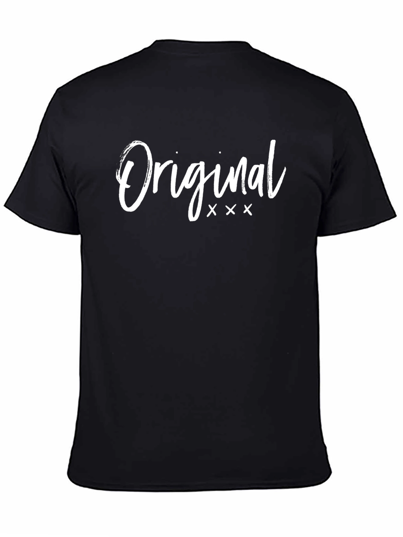 Original Graphic Print Black Crew Neck T-Shirt