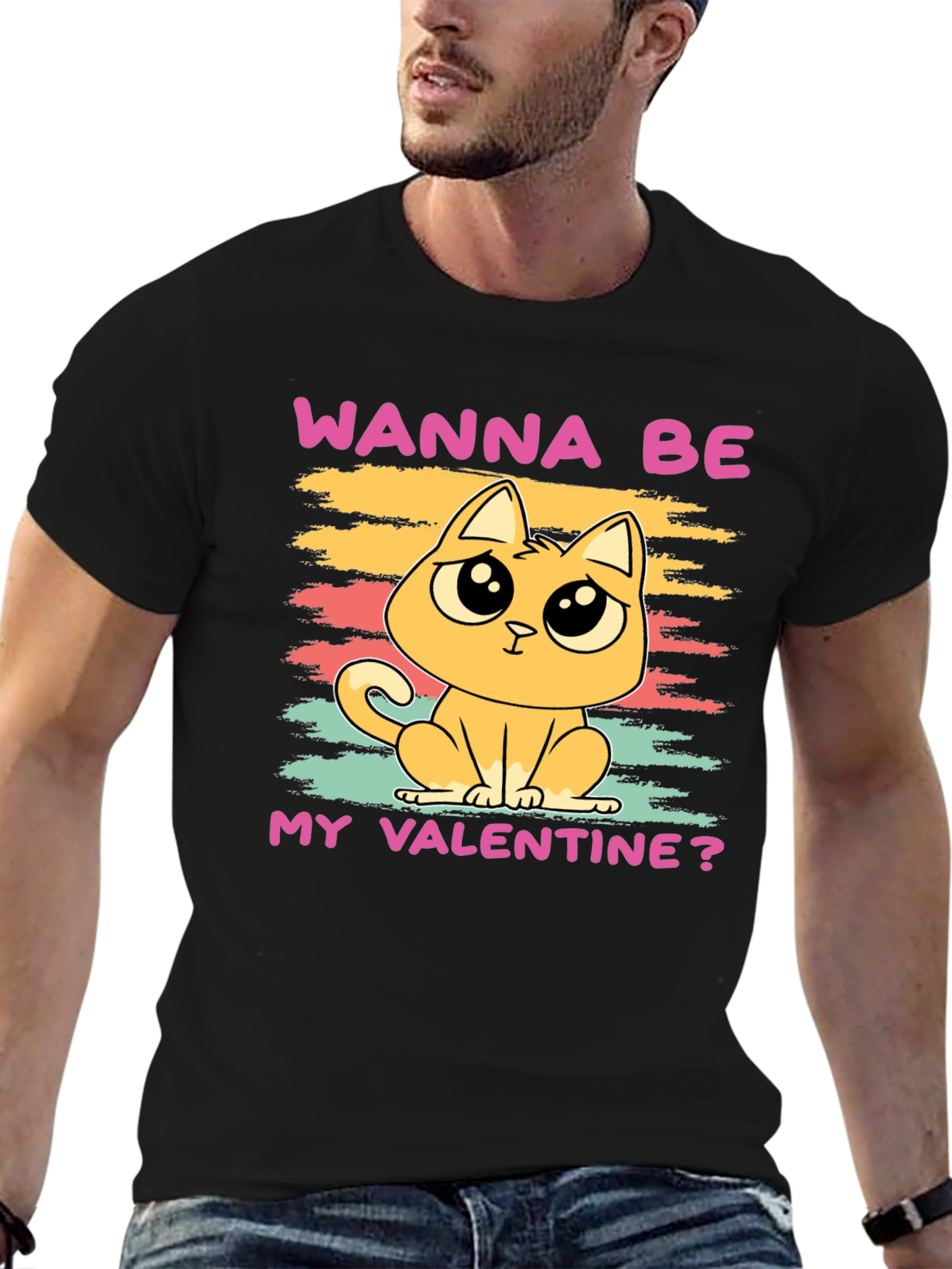 Wanna Be My Valentine? Cat T-Shirt