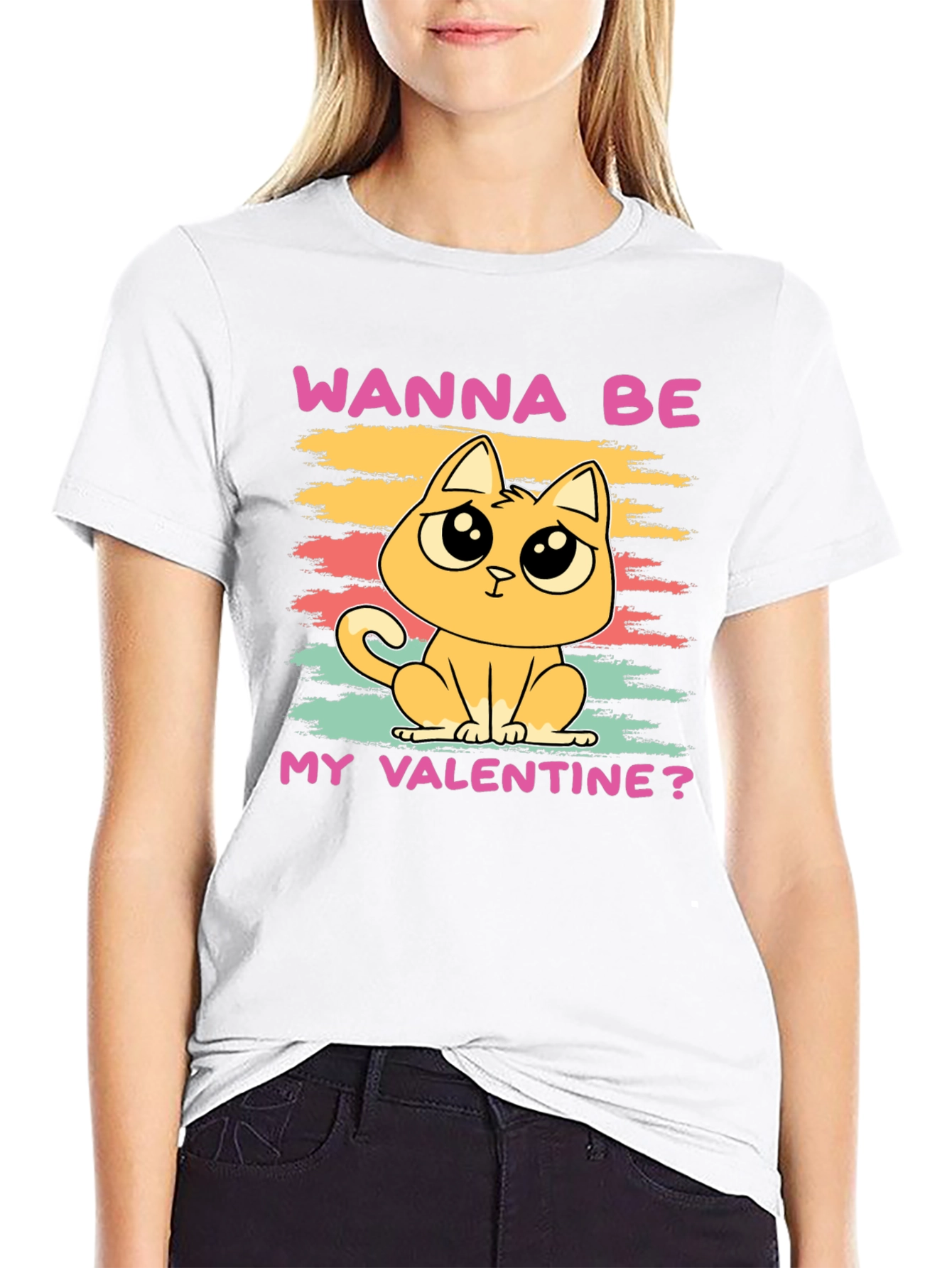 Wanna Be My Valentine? Cat T-Shirt