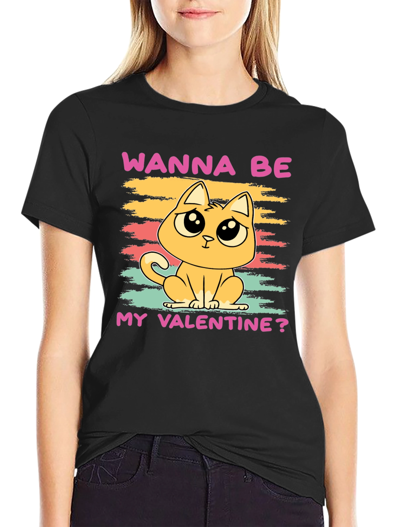 Wanna Be My Valentine? Cat T-Shirt