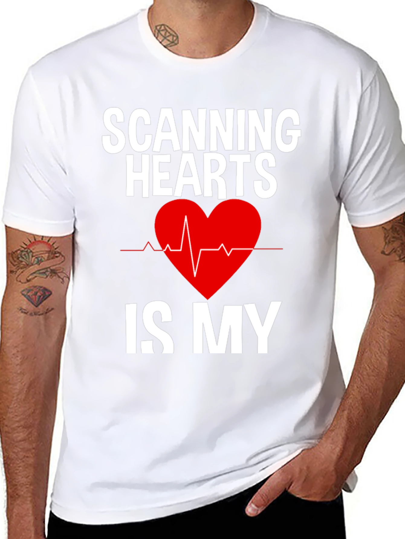Scanning Hearts T-Shirt - Medical Profession Tee