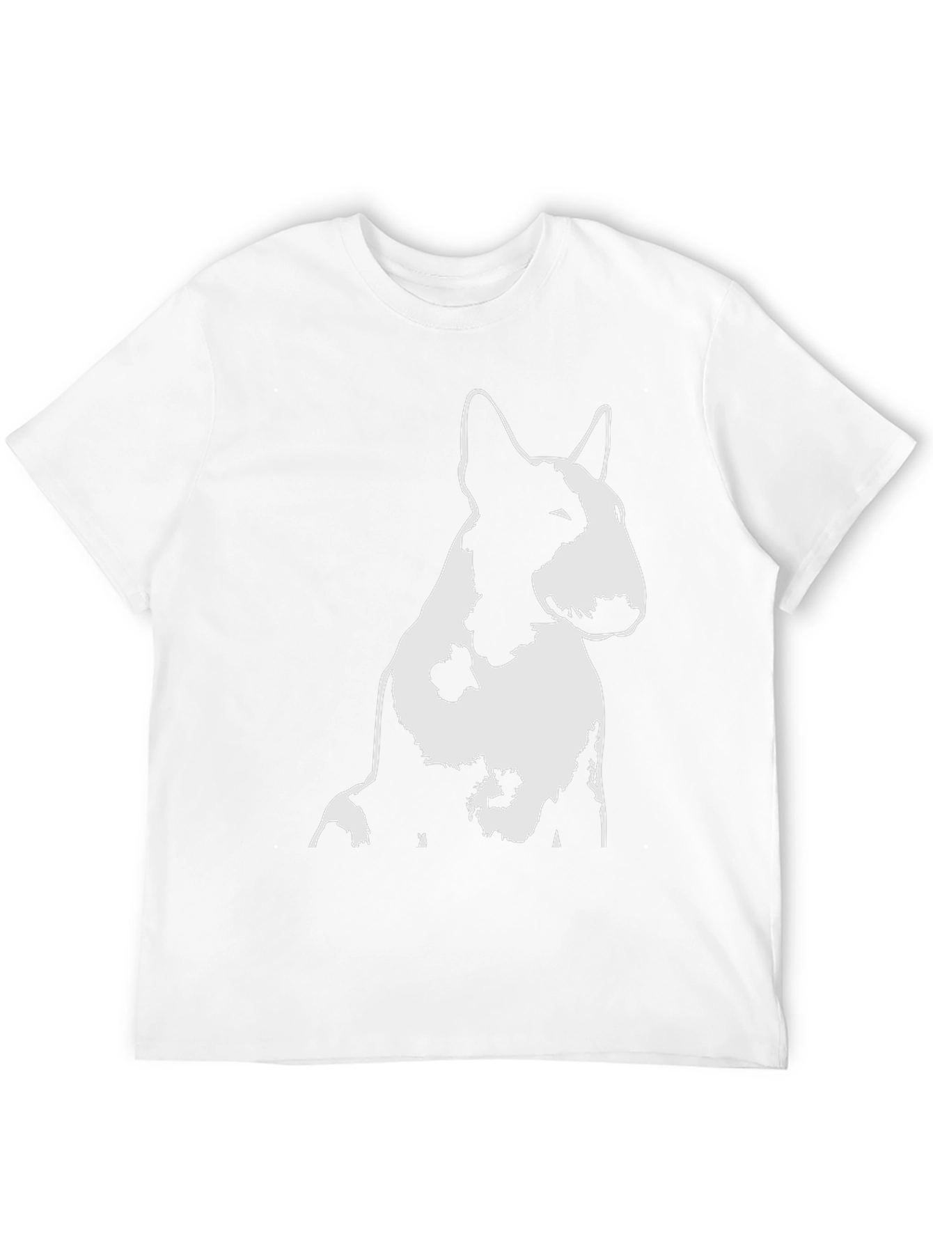 Bull Terrier Graphic Tee - Black Cotton T-Shirt