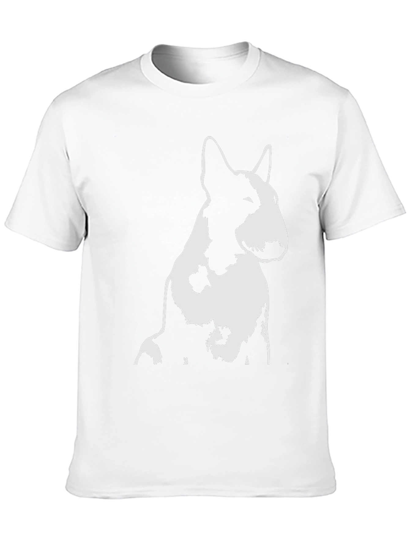 Bull Terrier Graphic Tee - Black Cotton T-Shirt