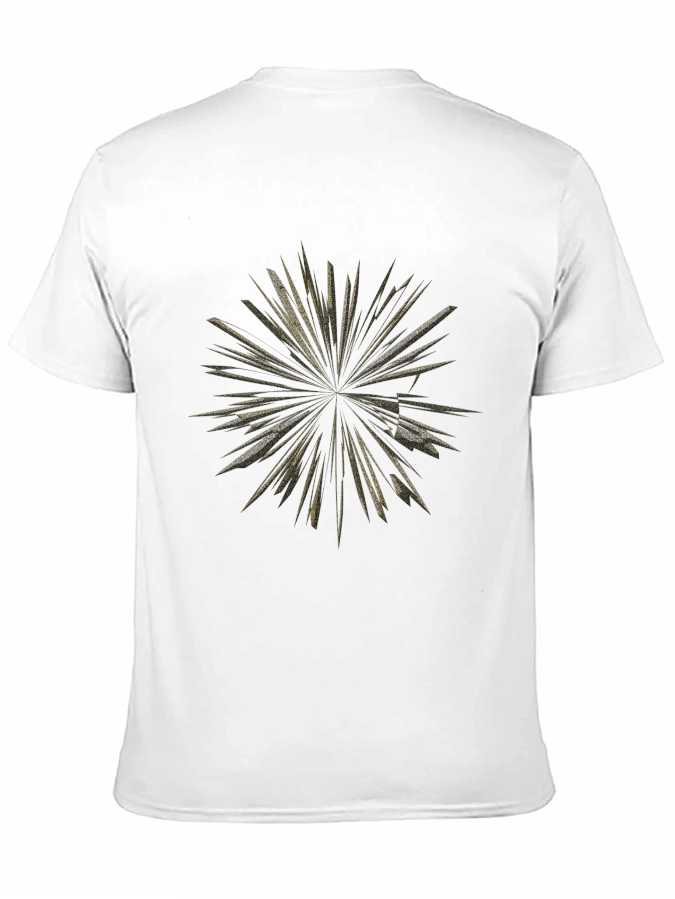 Abstract Burst Graphic Tee - Black Cotton T-Shirt